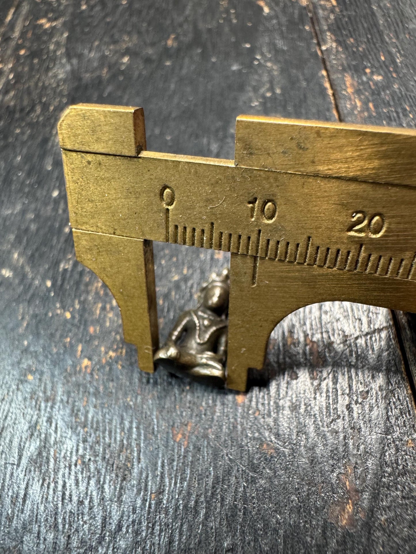 Mini Tibetan Thogchag Buddha Pendant Brass – Portable Protection Amulet – Himalayan Travel Talisman