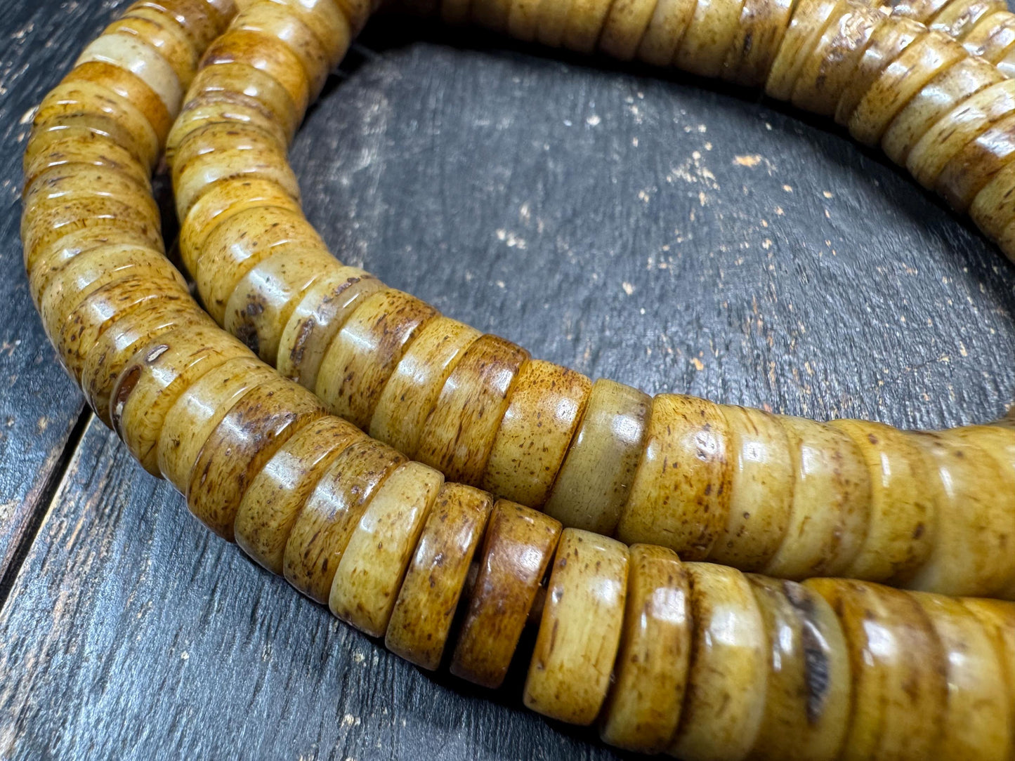 108 Yak Bone Mala Beads 10mm – Tibetan Buddhist Prayer Beads Necklace – Natural Bone Meditation Mala 18-19 Inches