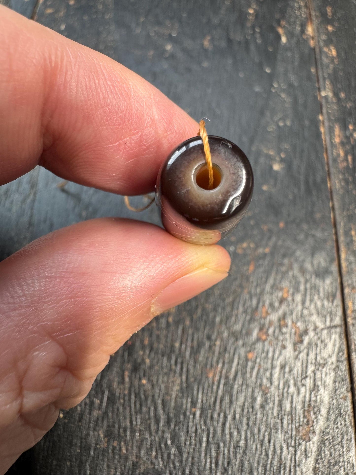Tibetan Agate Dzi Bead Pendant | Traditional Eye Dzi Amulet | Himalayan Protection Talisman Bead | Collector Dzi for Mala or Necklace