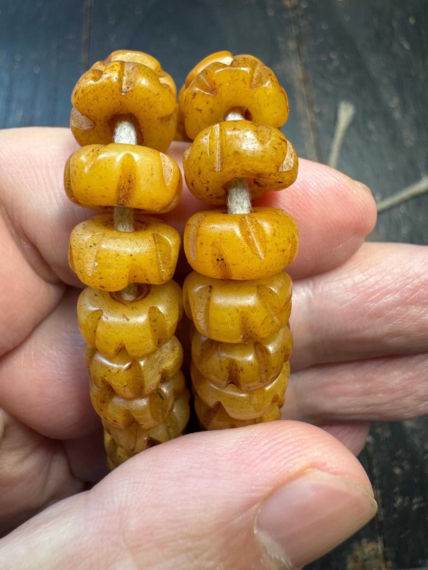 108 Bead Yak Bone Lotus Carved Mala | 12mm Tibetan Yak Bone Prayer Beads | 24” Handmade Buddhist Meditation Mala Necklace