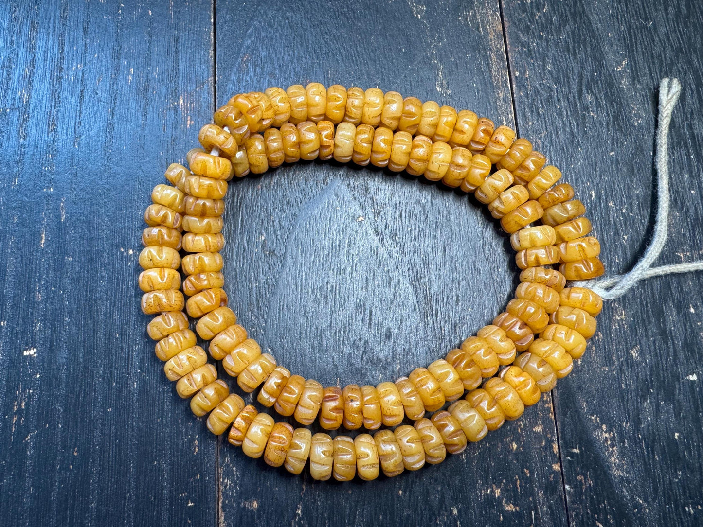 108 Bead Yak Bone Lotus Carved Mala | 12mm Tibetan Yak Bone Prayer Beads | 24” Handmade Buddhist Meditation Mala Necklace