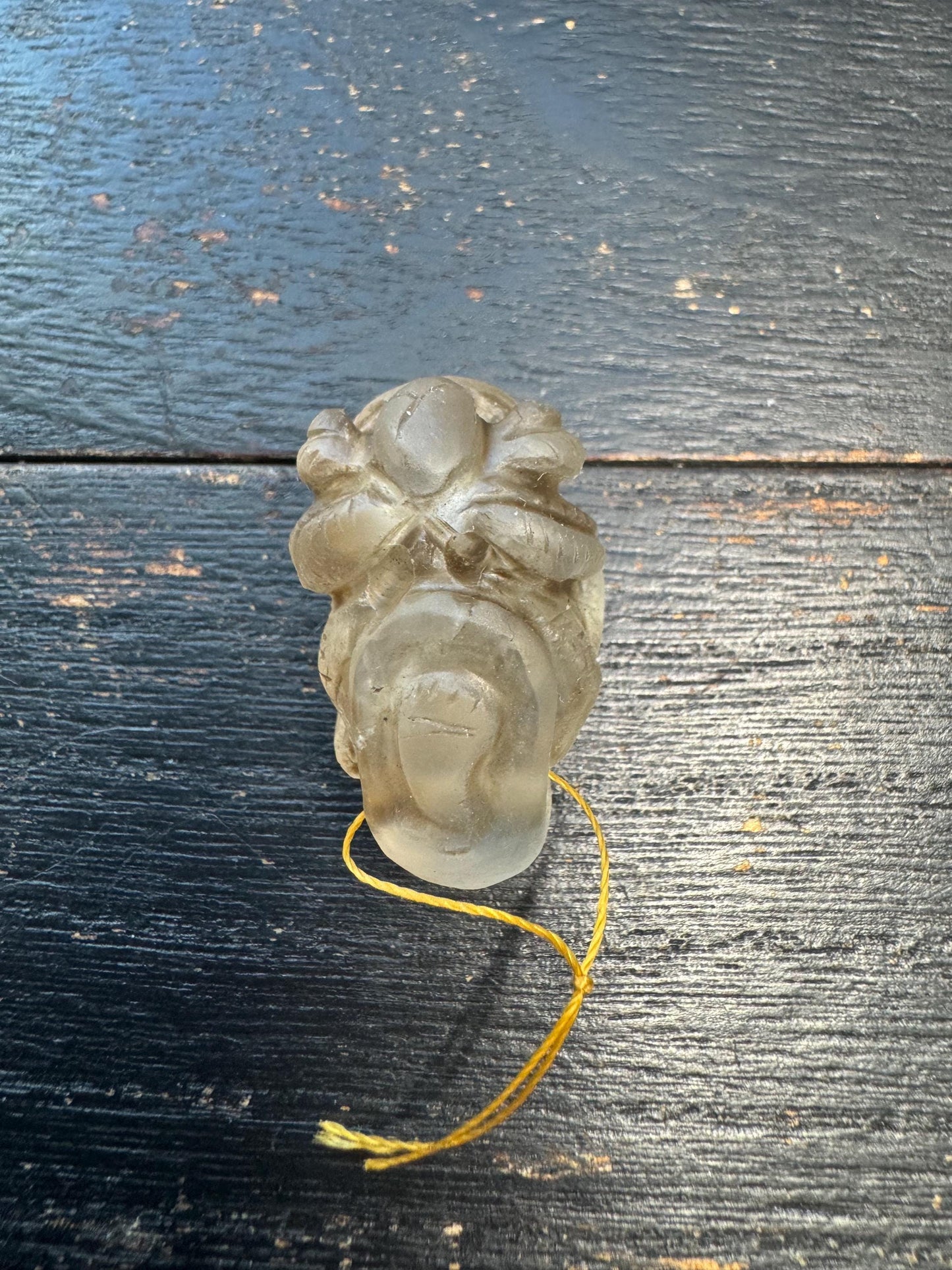 Hand-Carved Crystal Tongzi Pendant | Nepalese Child Boy Amulet Figure | Tibetan Spiritual Mala Focal Charm