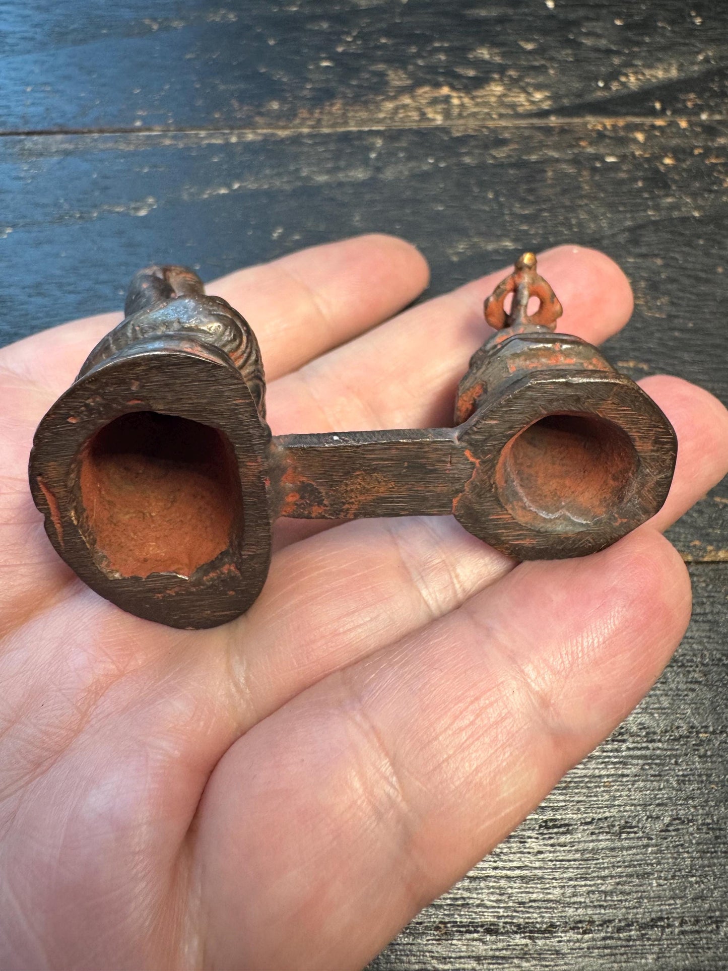 Vintage Tibetan Bronze Medicine Buddha Plaque with Double Vajra Base - Healing Amulet Altar Piece