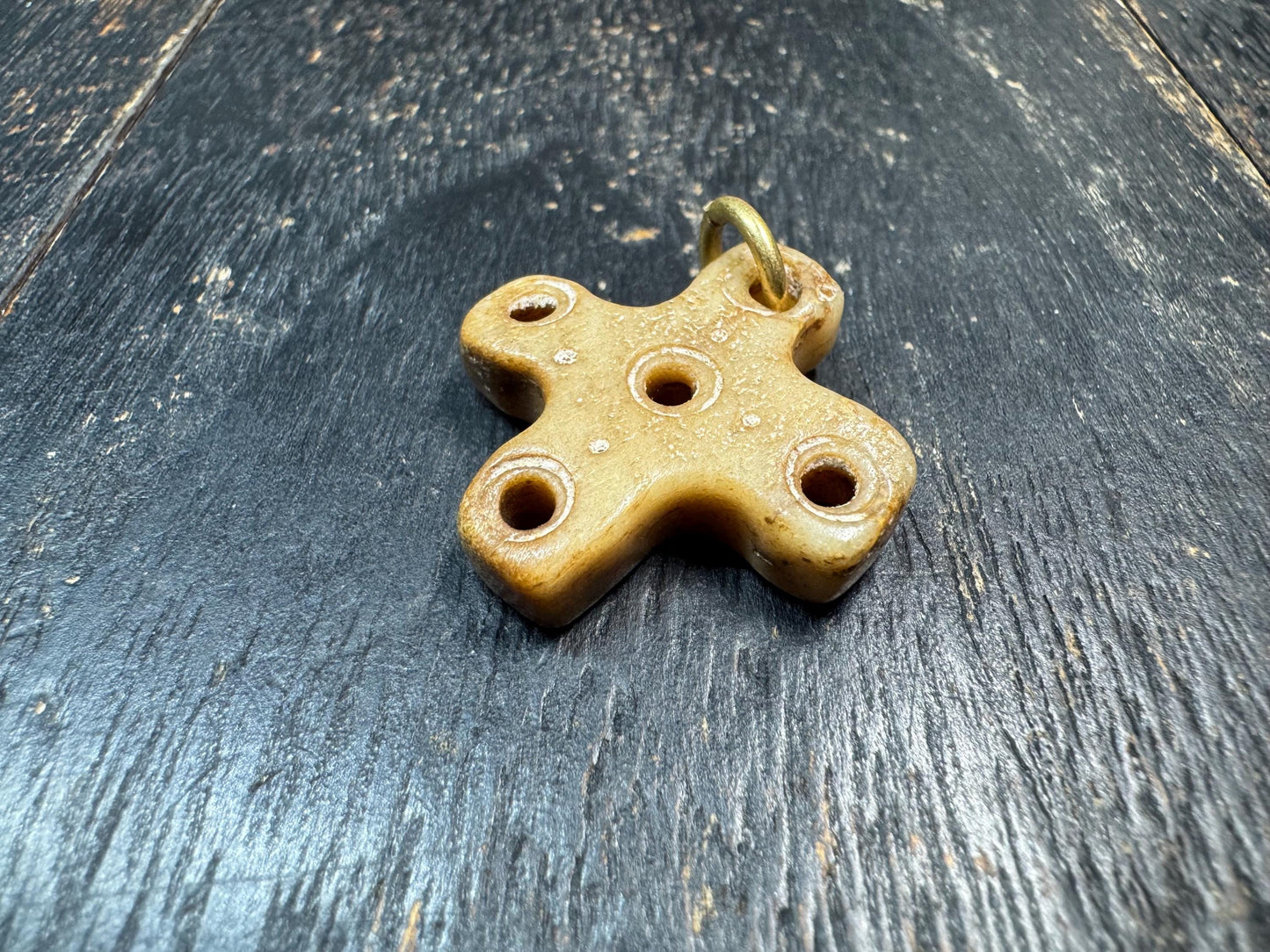 Hand Carved Yak Bone Cross Pendant – Himalayan Tribal Protection Amulet – Rustic Spiritual Talisman – Tibetan Inspired Bone Jewelry