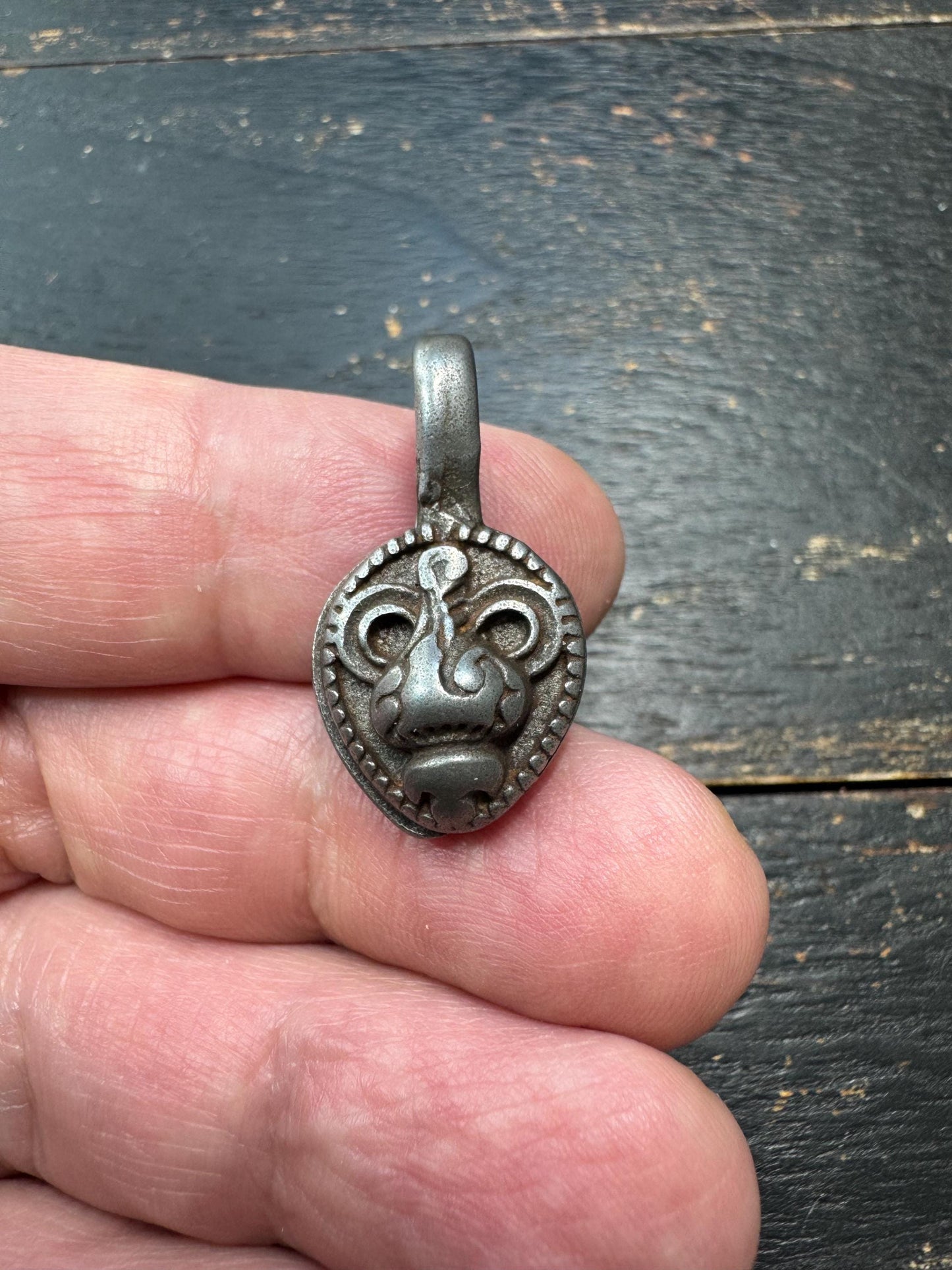 Tibetan Thokcha Iron Treasure Vase Pendant | Ashtamangala Symbol Clip | Buddhist Auspicious Amulet | Vintage Style Sky Iron Charm