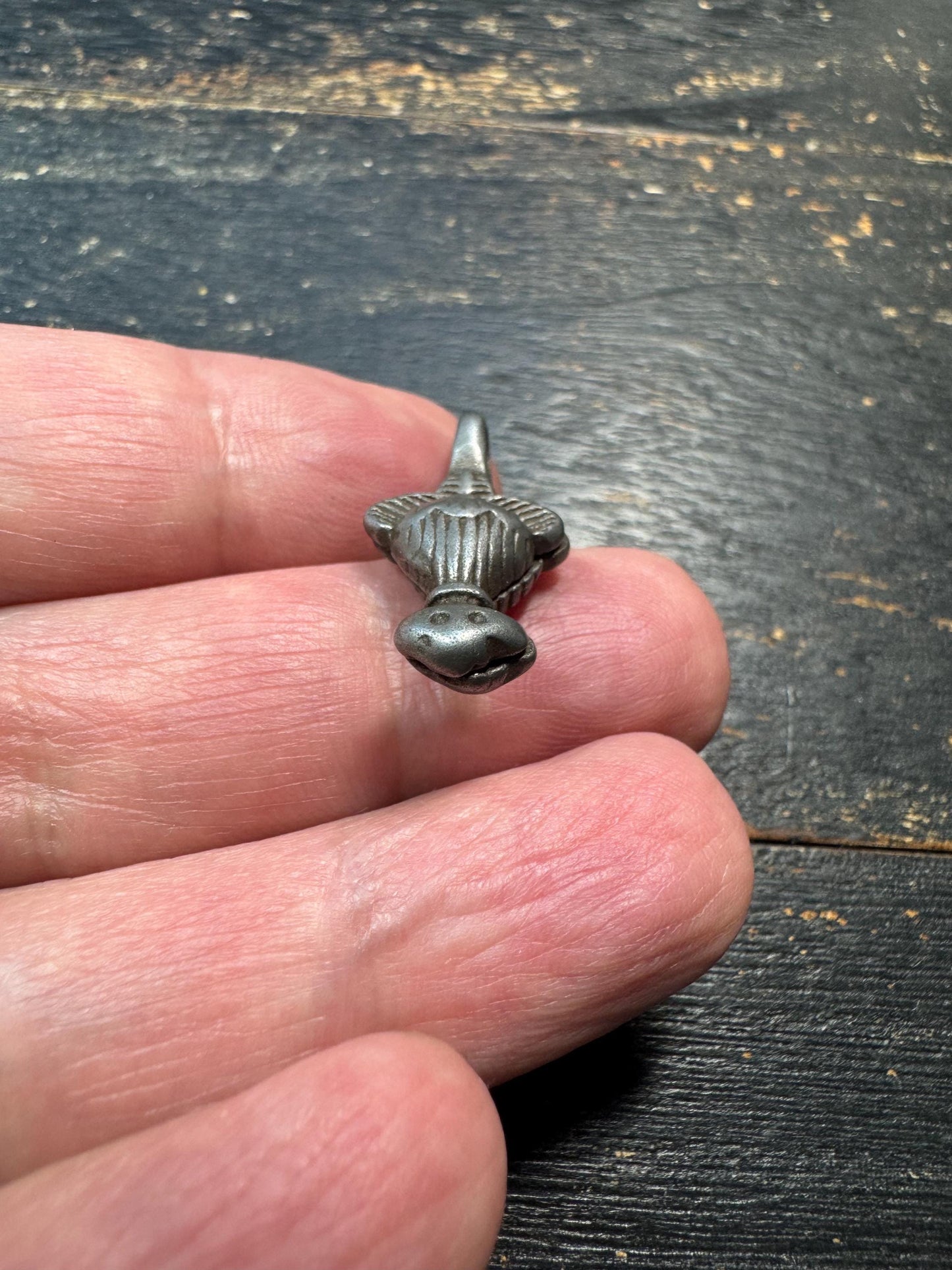 Tibetan Sky Iron Treasure Vase Pendant – Thokcha Style Amulet, Himalayan Talisman Charm, Rustic Sacred Symbol Pendant