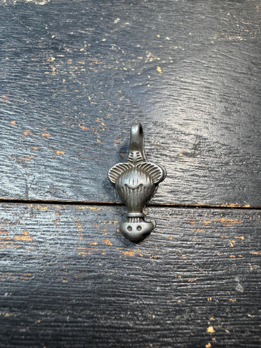 Tibetan Sky Iron Treasure Vase Pendant – Thokcha Style Amulet, Himalayan Talisman Charm, Rustic Sacred Symbol Pendant