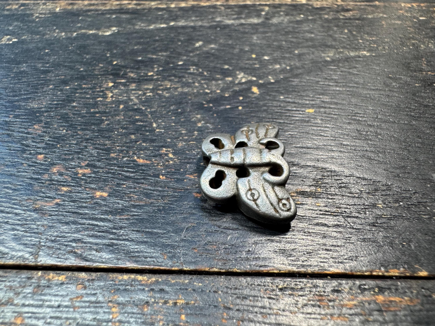 Tibetan Sky Iron Butterfly Spacer Bead – Thokcha Style Multi Hole Connector with Center Through Hole, Mala Making Component
