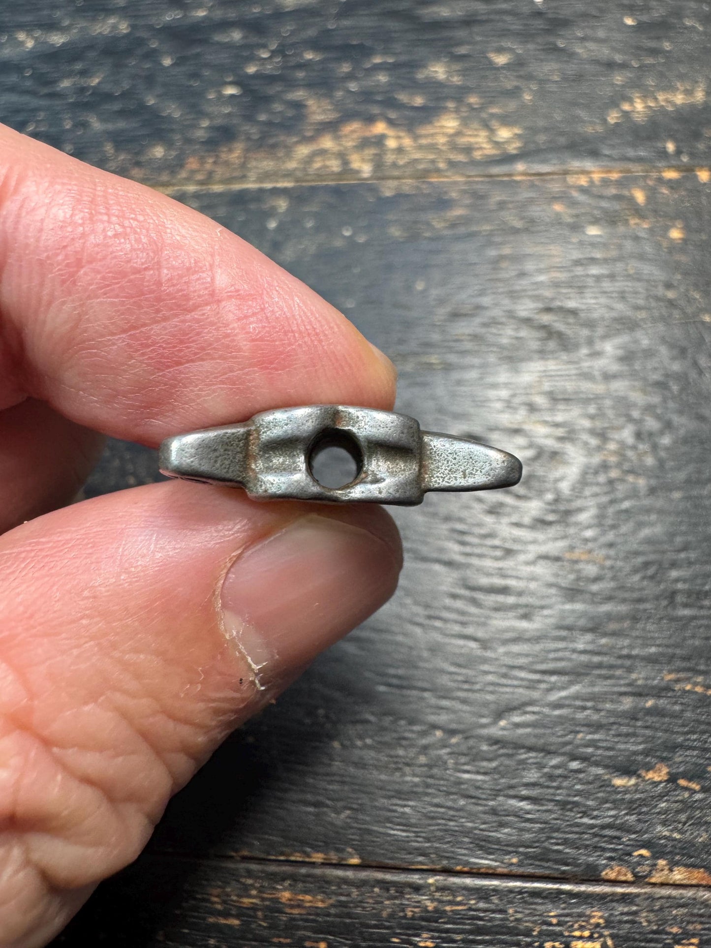 Tibetan Sky Iron Butterfly Spacer Bead – Thokcha Style Multi Hole Connector with Center Through Hole, Mala Making Component