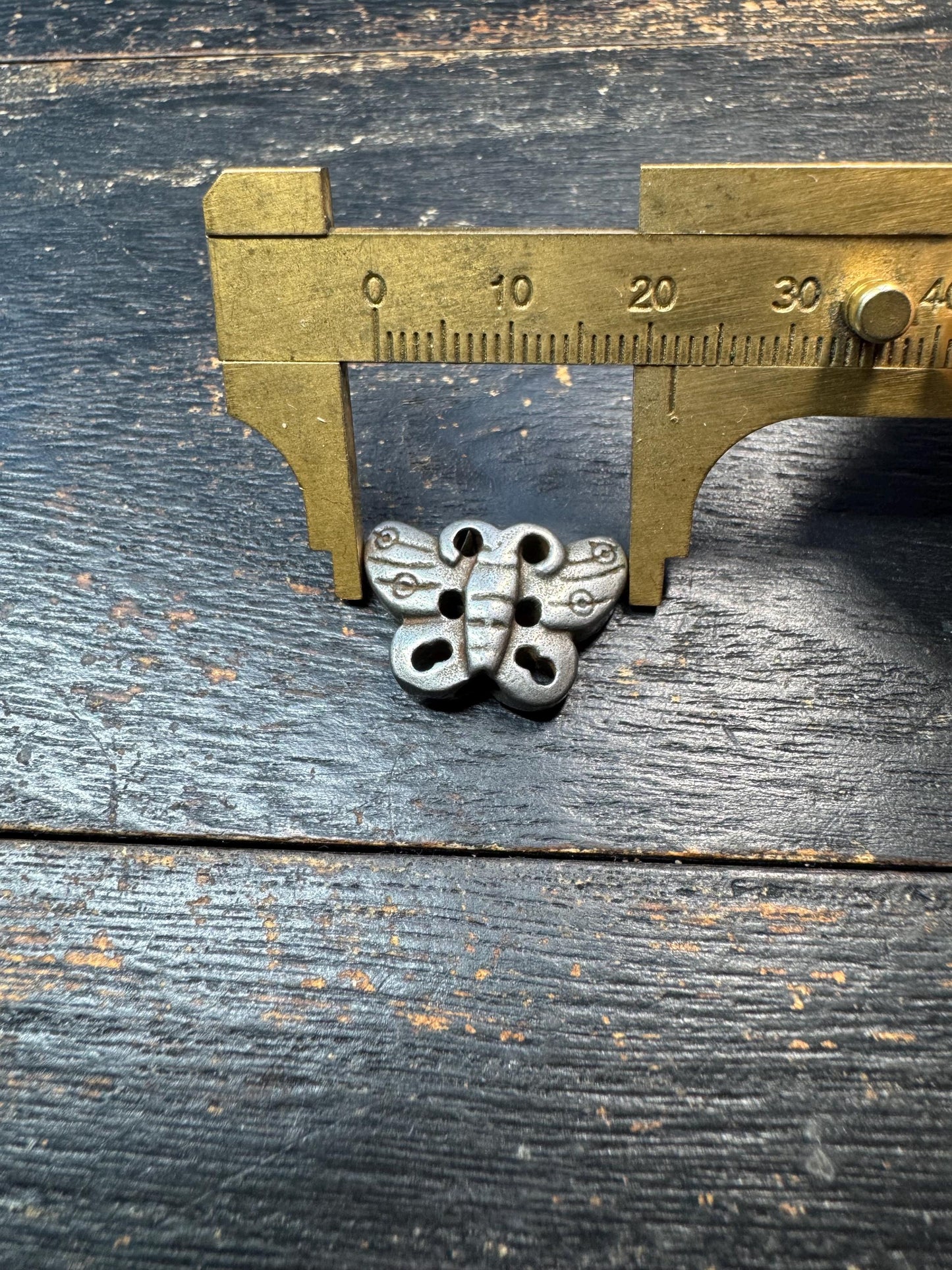 Tibetan Sky Iron Butterfly Spacer Bead – Thokcha Style Multi Hole Connector with Center Through Hole, Mala Making Component