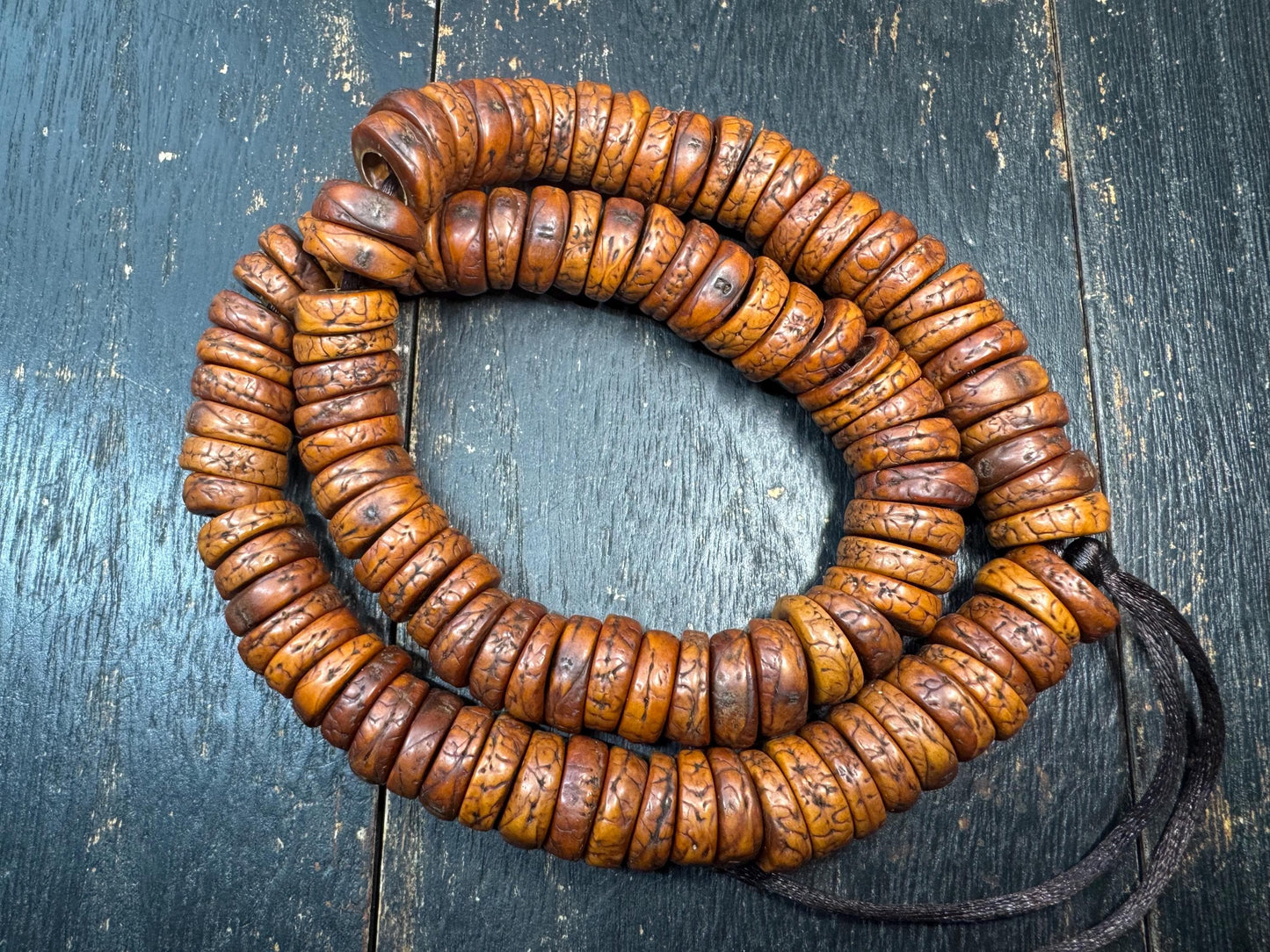 14mm Bodhi Seed 108 Mala Necklace – Large Tibetan Buddhist Prayer Beads for Meditation & Spiritual Practice