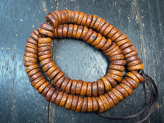 14mm Bodhi Seed 108 Mala Necklace – Large Tibetan Buddhist Prayer Beads for Meditation & Spiritual Practice