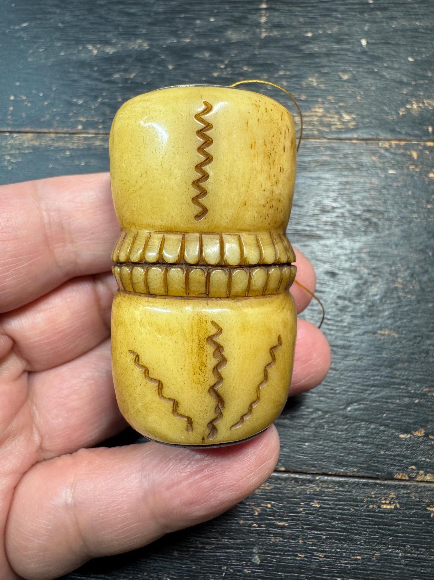 Large Hand Carved Yak Bone Skull Guru Bead, 60mm Tibetan Kapala Mala Center Bead, Buddhist Prayer Beads Pendant