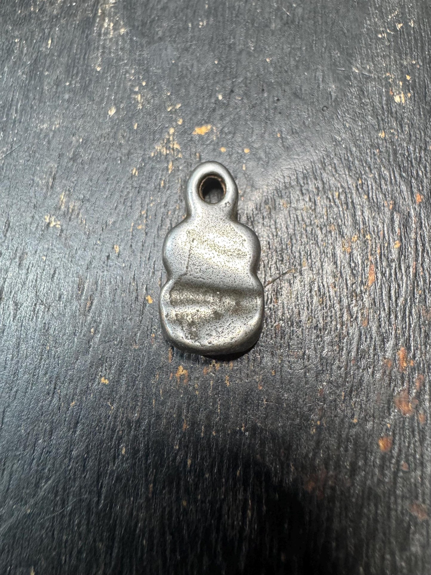 Nepalese Iron Skull Charm - Vajrayana Dharma Amulet for Spiritual Protection