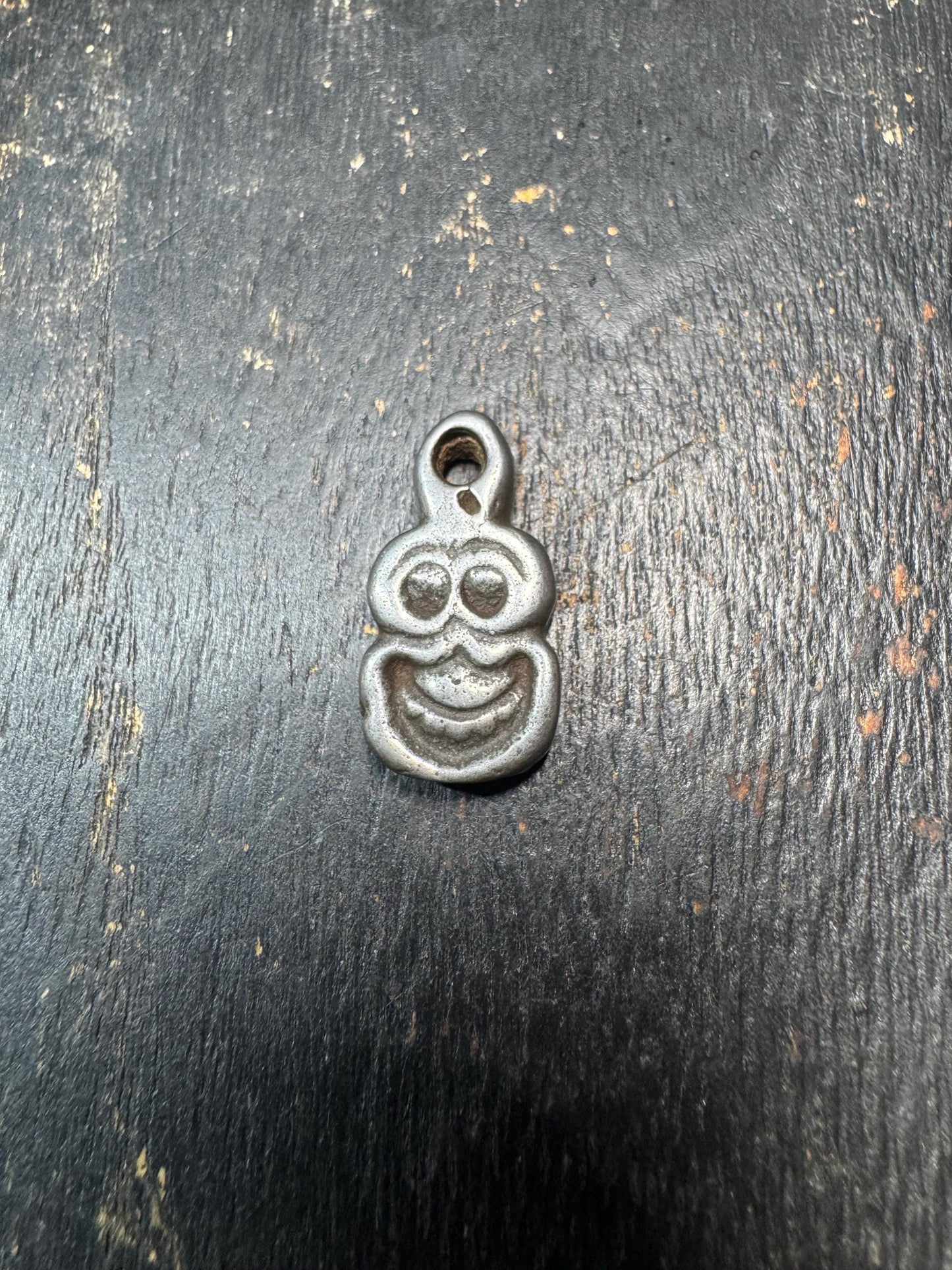 Nepalese Iron Skull Charm - Vajrayana Dharma Amulet for Spiritual Protection