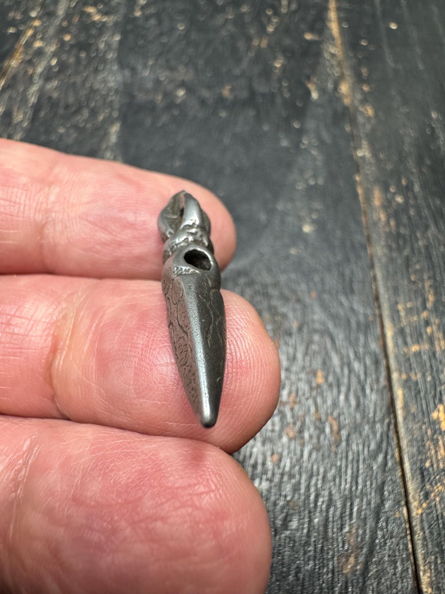 Tibetan Thokcha Iron Phurba Pendant – Antique Style Meteoritic Iron Ritual Dagger Amulet – Himalayan Protective Talisman