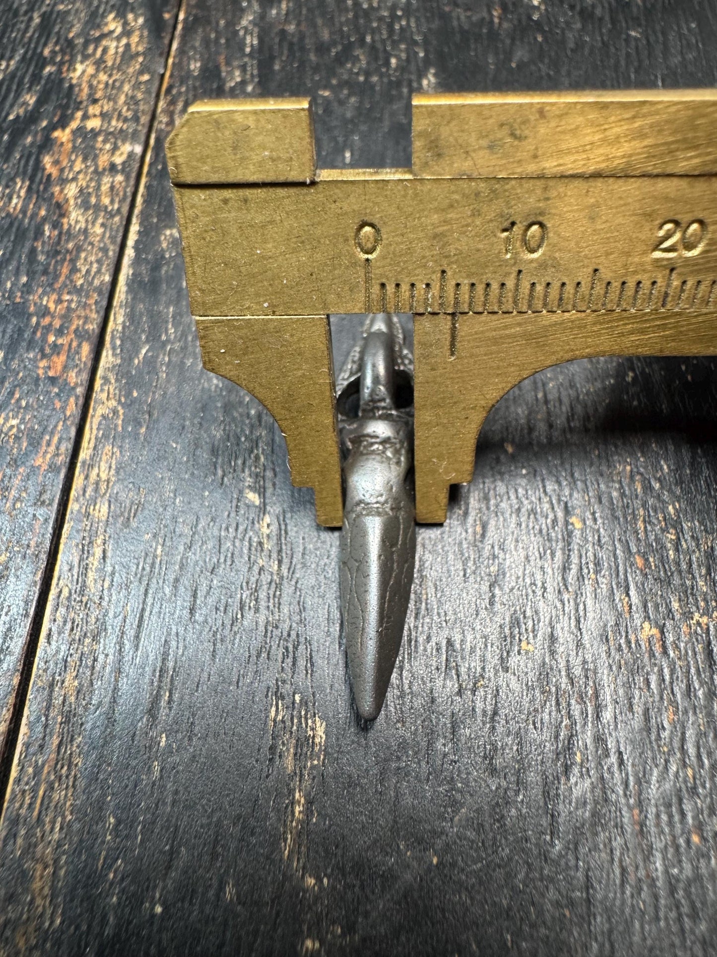 Tibetan Thokcha Iron Phurba Pendant – Antique Style Meteoritic Iron Ritual Dagger Amulet – Himalayan Protective Talisman