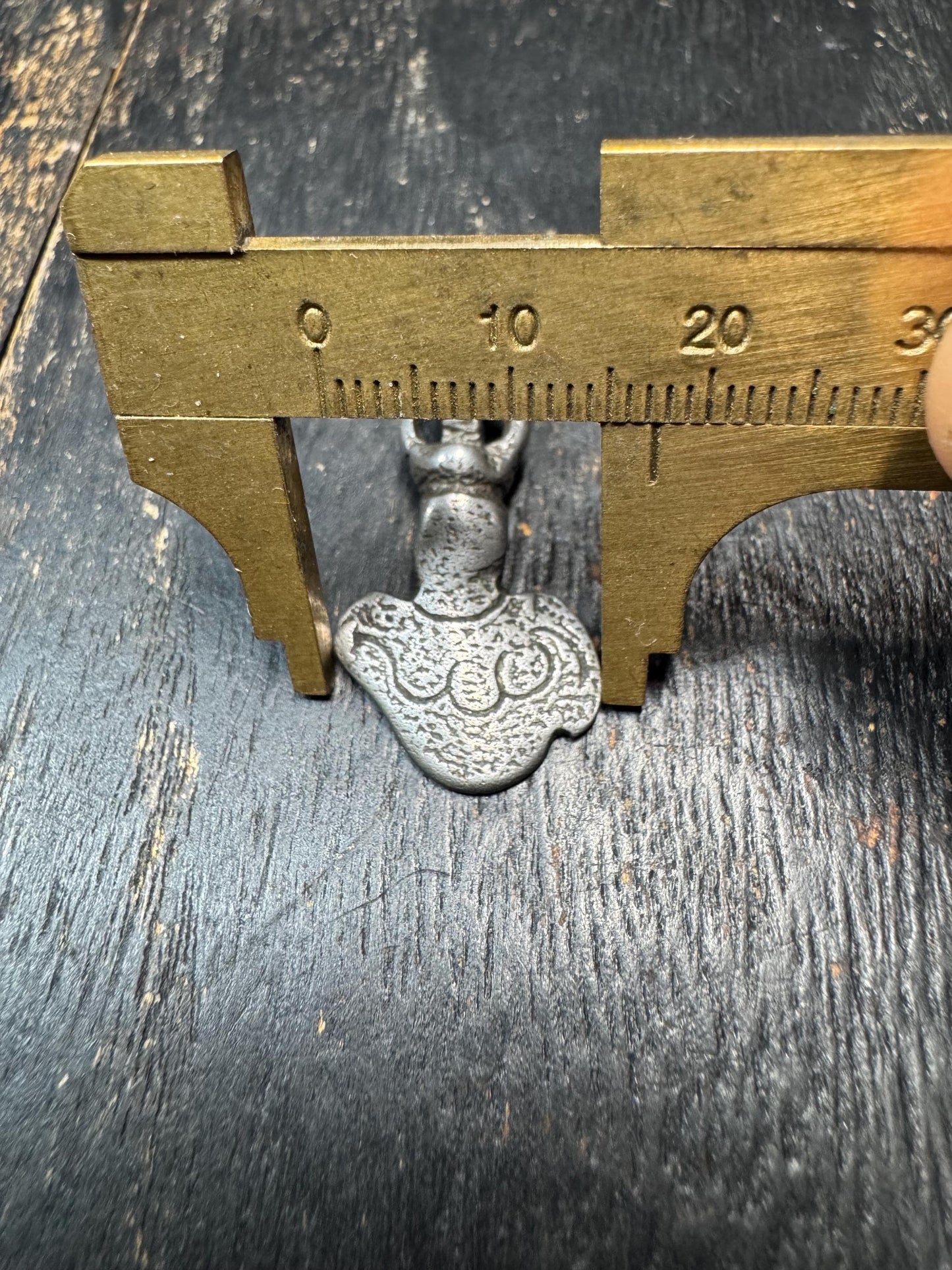 Tibetan Thokcha Iron Kartika Pendant – Ritual Crescent Knife Amulet – Himalayan Tantric Talisman – Protective Spiritual Pendant