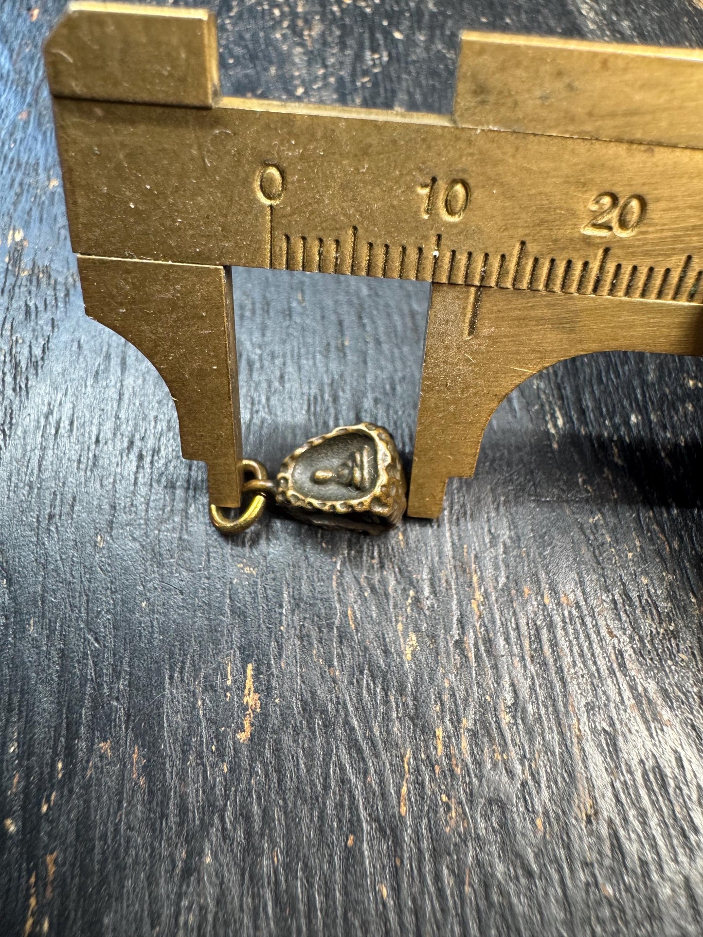 Four-Sided Buddha Brass Pendant, Tibetan Buddhist Amulet Charm, Mini Shrine Buddha Pendant, Himalayan Spiritual Talisman