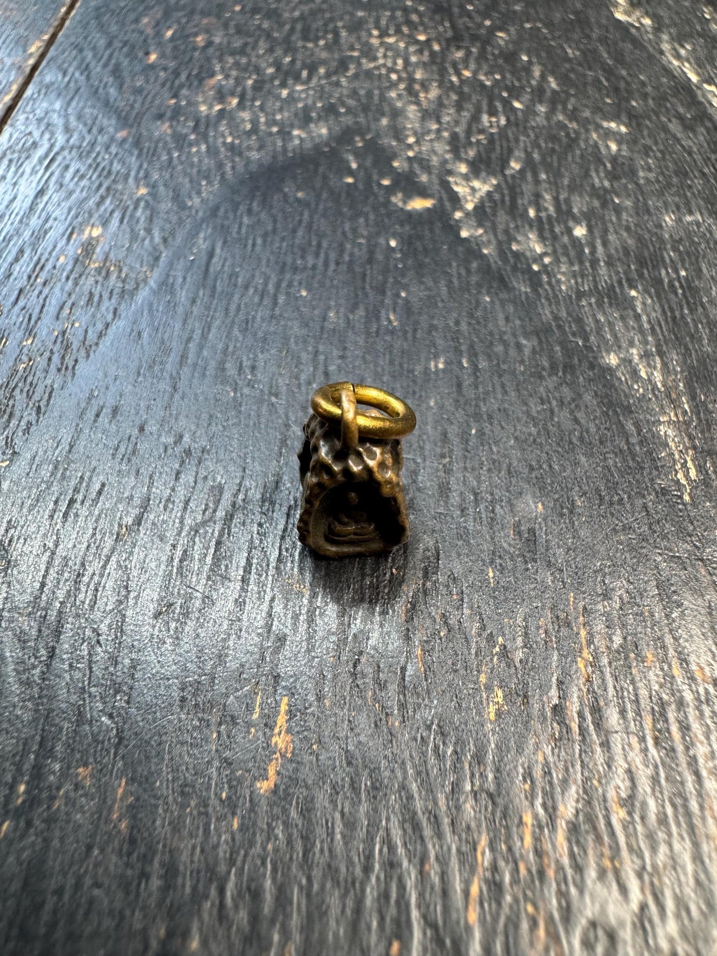 Four-Sided Buddha Brass Pendant, Tibetan Buddhist Amulet Charm, Mini Shrine Buddha Pendant, Himalayan Spiritual Talisman