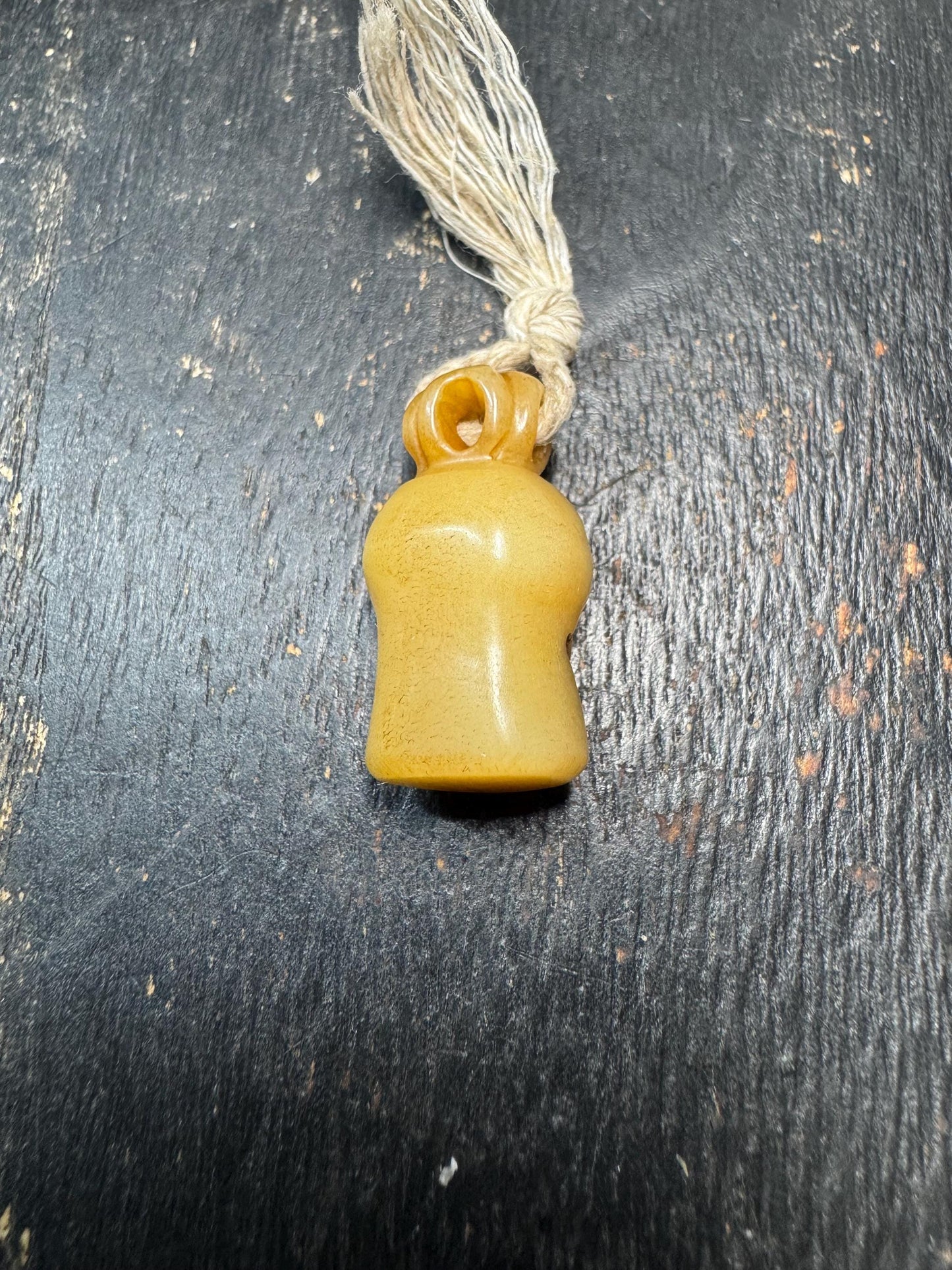 Hand Carved Yak Bone Skull Pendant – Tibetan Style Protective Amulet Charm with Natural Cord