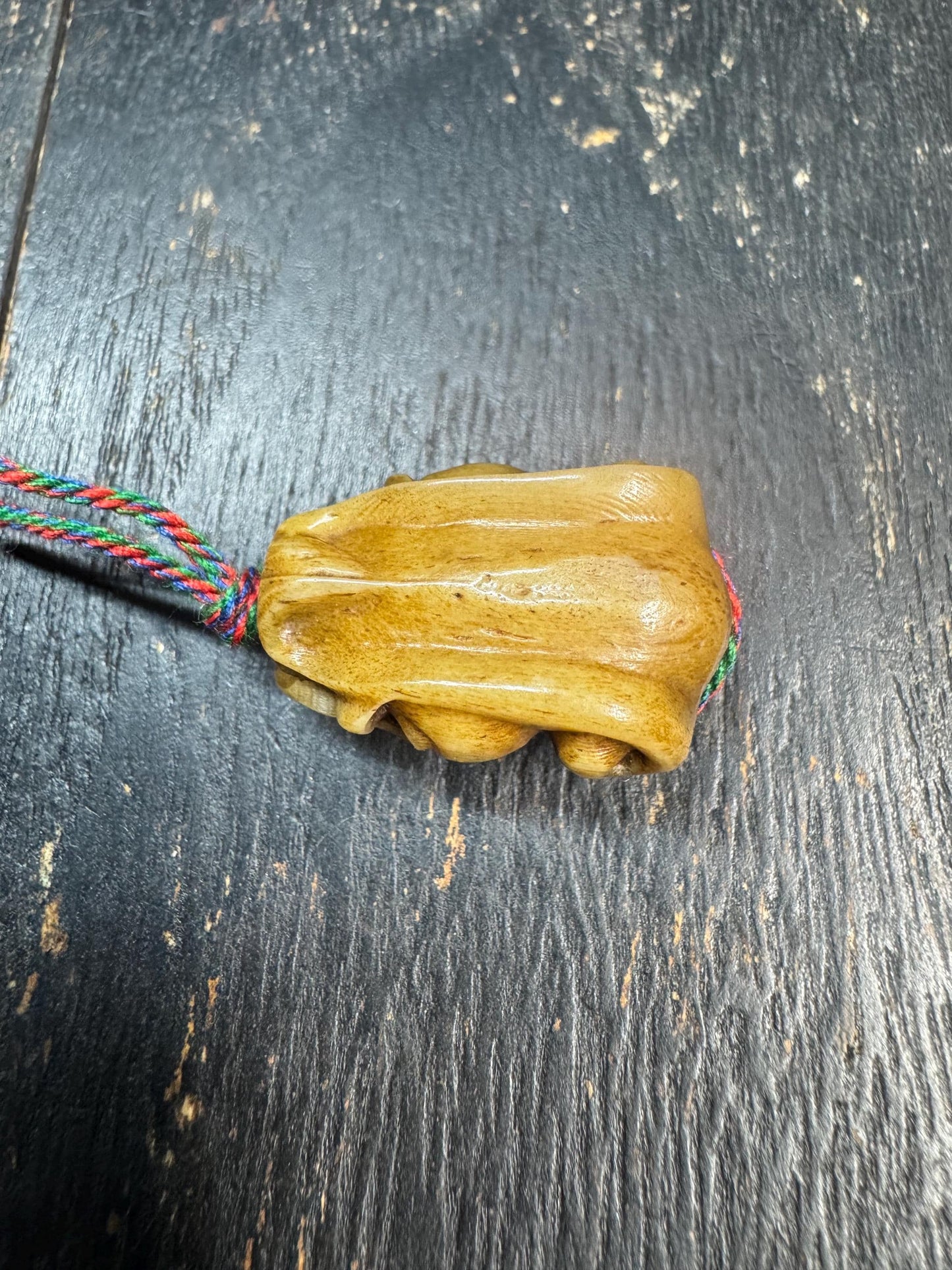 Hand Carved Yak Bone Dragon Bead | Tibetan Style Connector Bead | Two Hole Mala Spacer | Himalayan Jewelry Supply