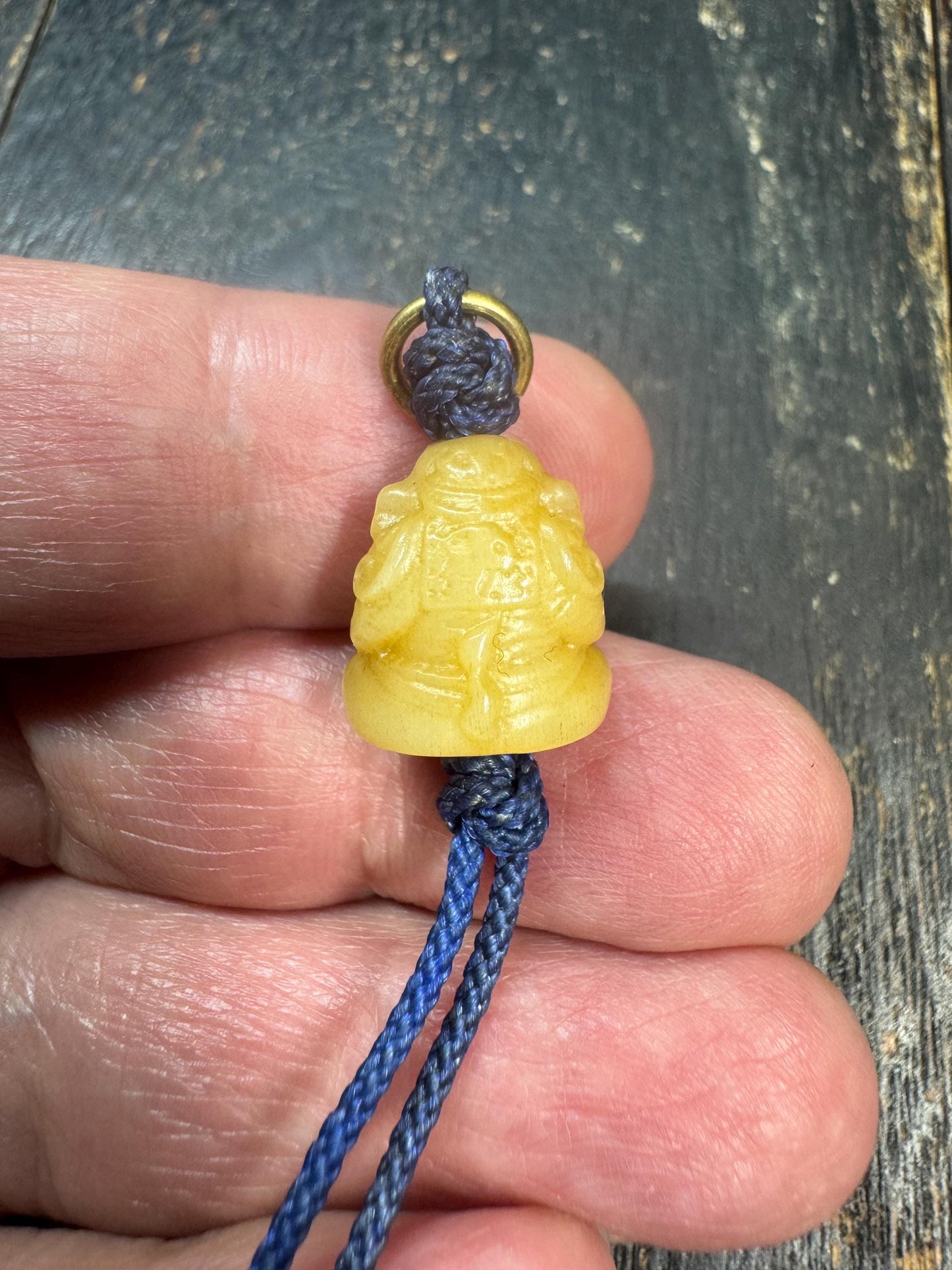 Hand Carved Yak Bone Ganesha Pendant, Himalayan Elephant God Charm, Tibetan Mala Pendant or Spiritual Amulet