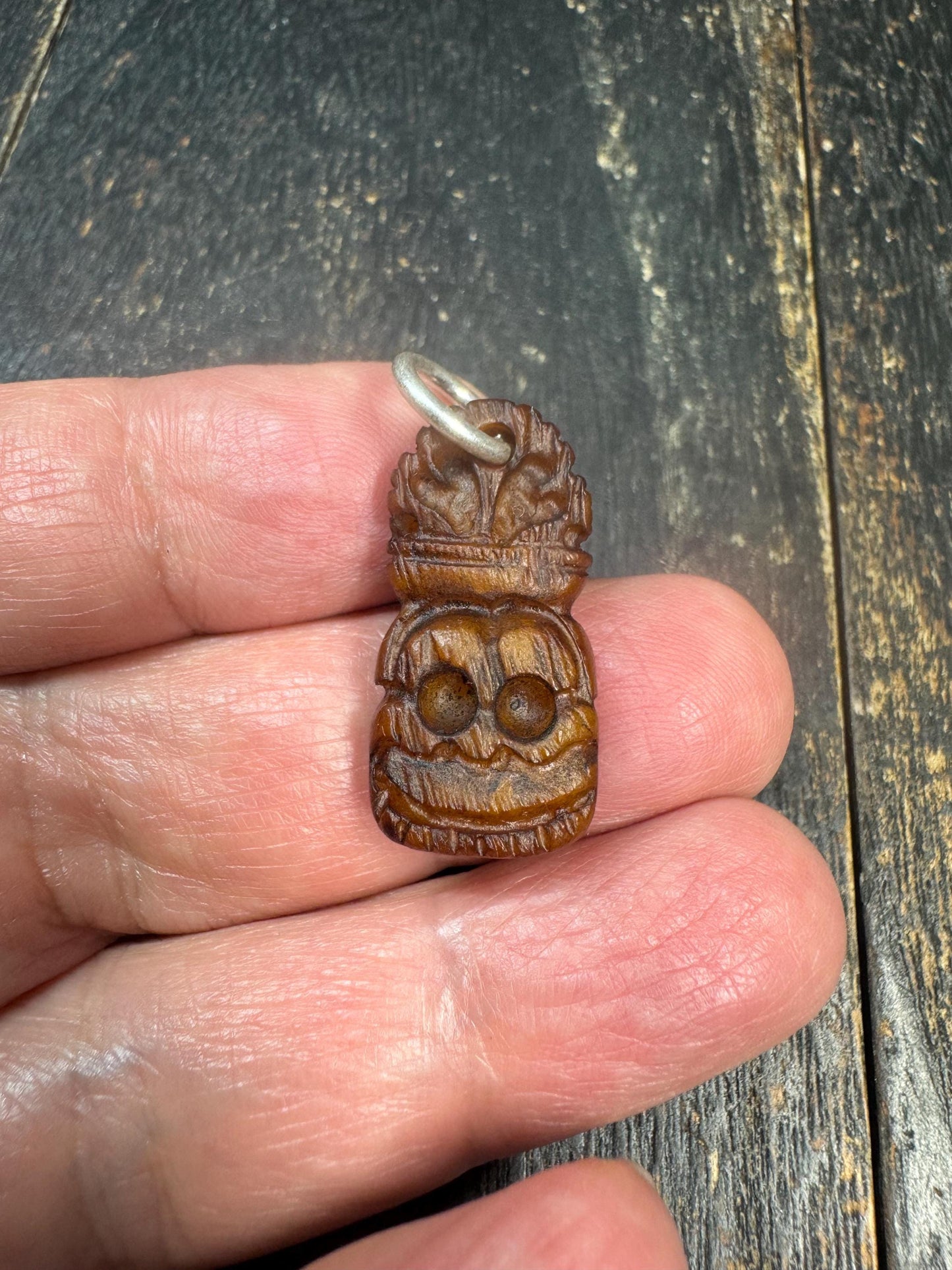 Hand Carved Yak Bone Citipati Skull Pendant, Tibetan Skeleton Mask Charm, Himalayan Charnel Ground Amulet