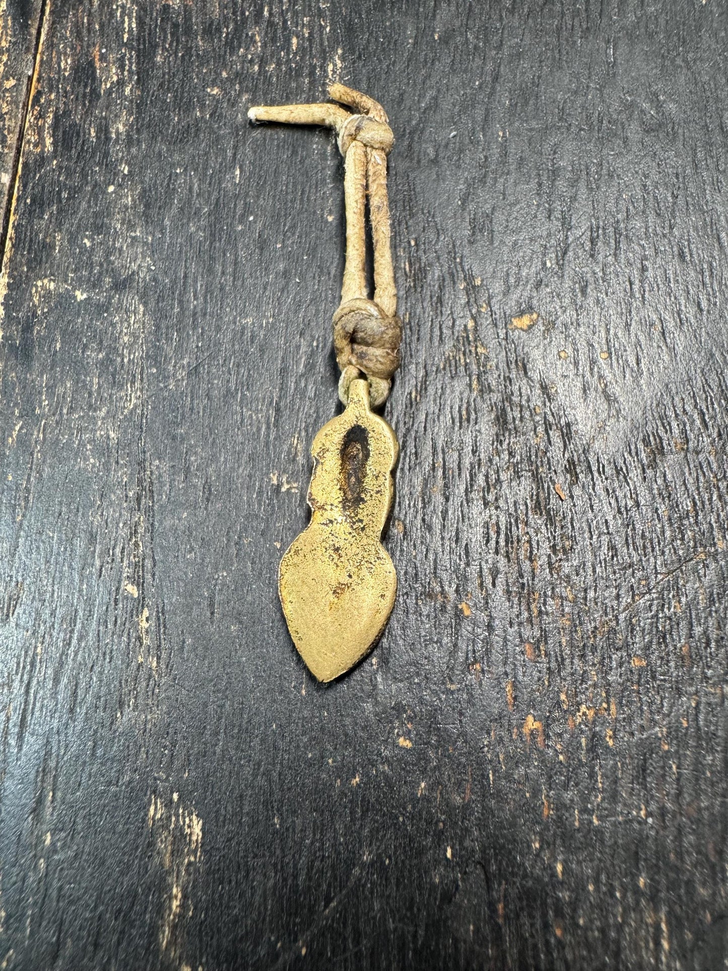Tibetan Chitipati Skull Brass Pendant with Cord – Cemetery Guardian Amulet – Tantric Protection Talisman Himalayan Jewelry