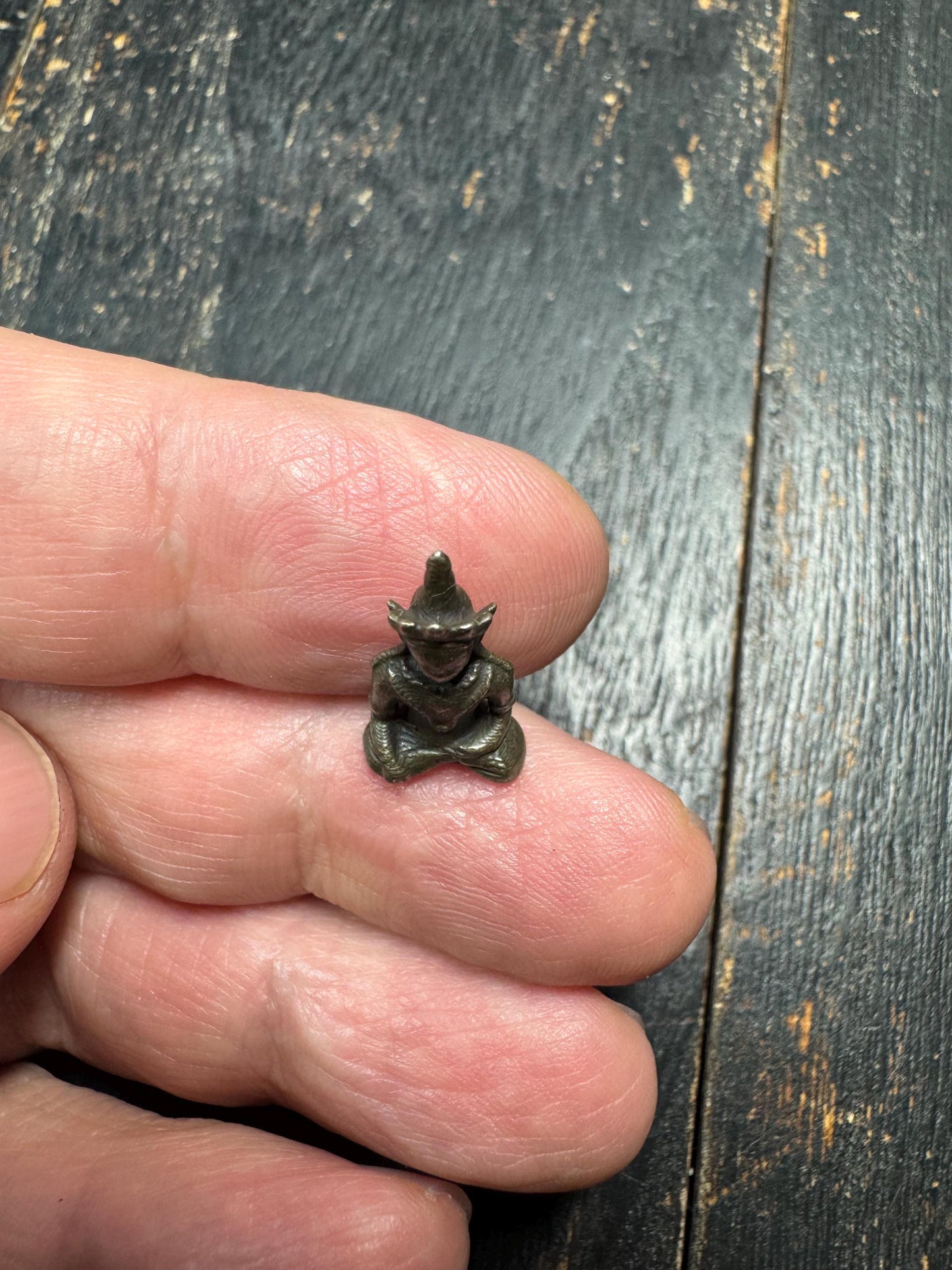 Mini Tibetan Thogchag Buddha Pendant Brass – Portable Protection Amulet – Himalayan Travel Talisman