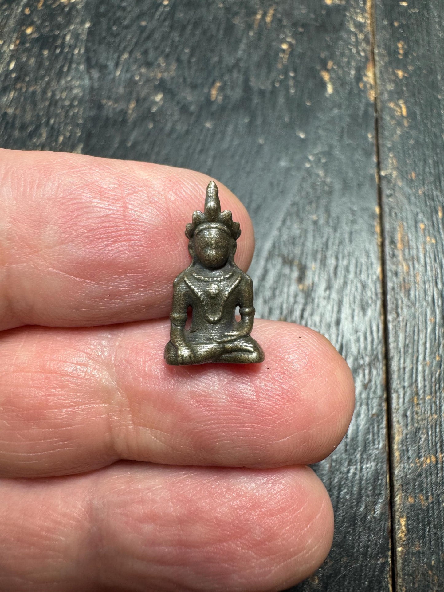 Mini Tibetan Thogchag Buddha Pendant Brass – Portable Protection Amulet – Himalayan Travel Talisman