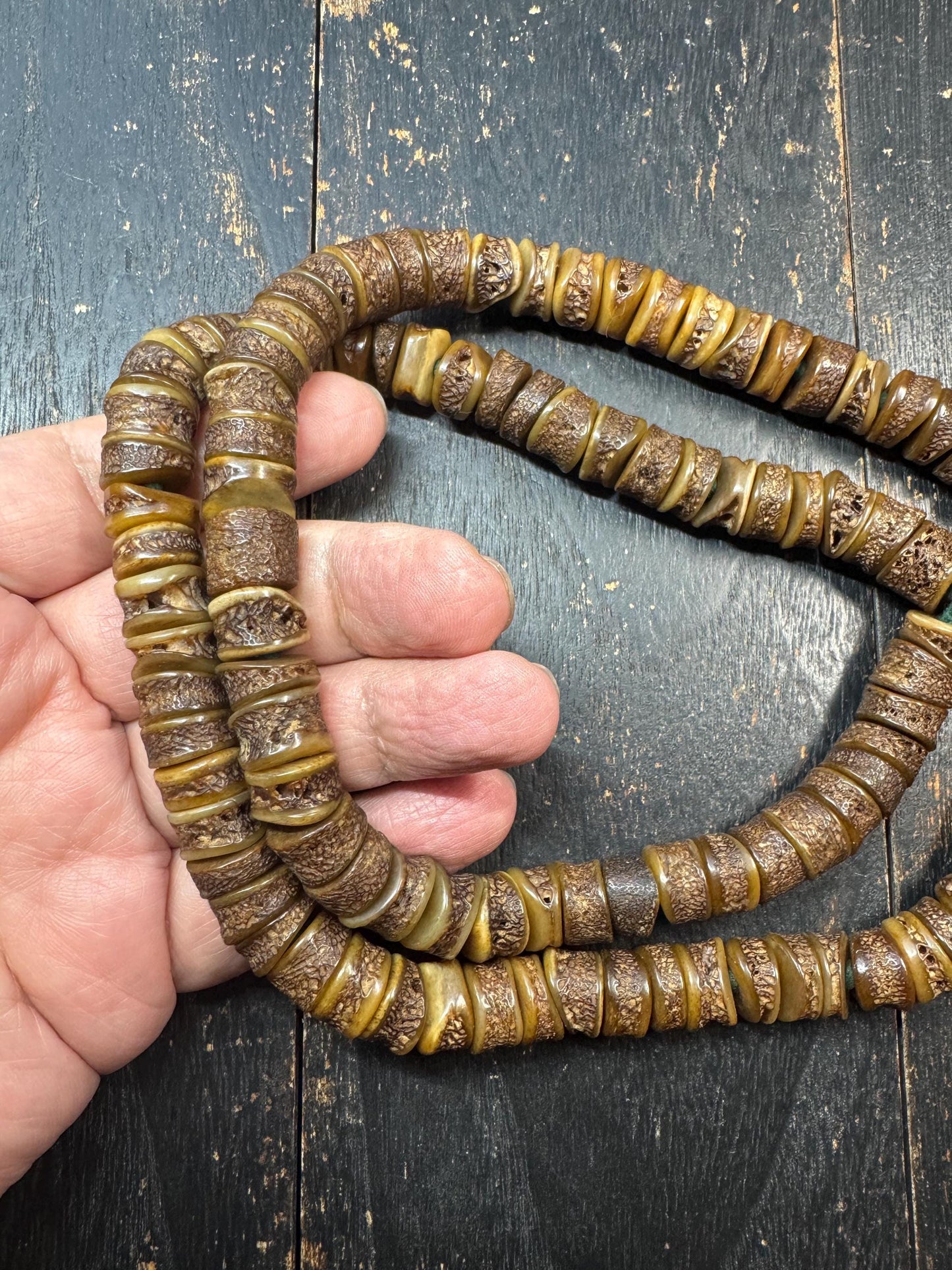 12.5mm 108 Ethical Yak Bone Mala Beads | Natural Tibetan Prayer Necklace | Handmade Buddhist Meditation Beads