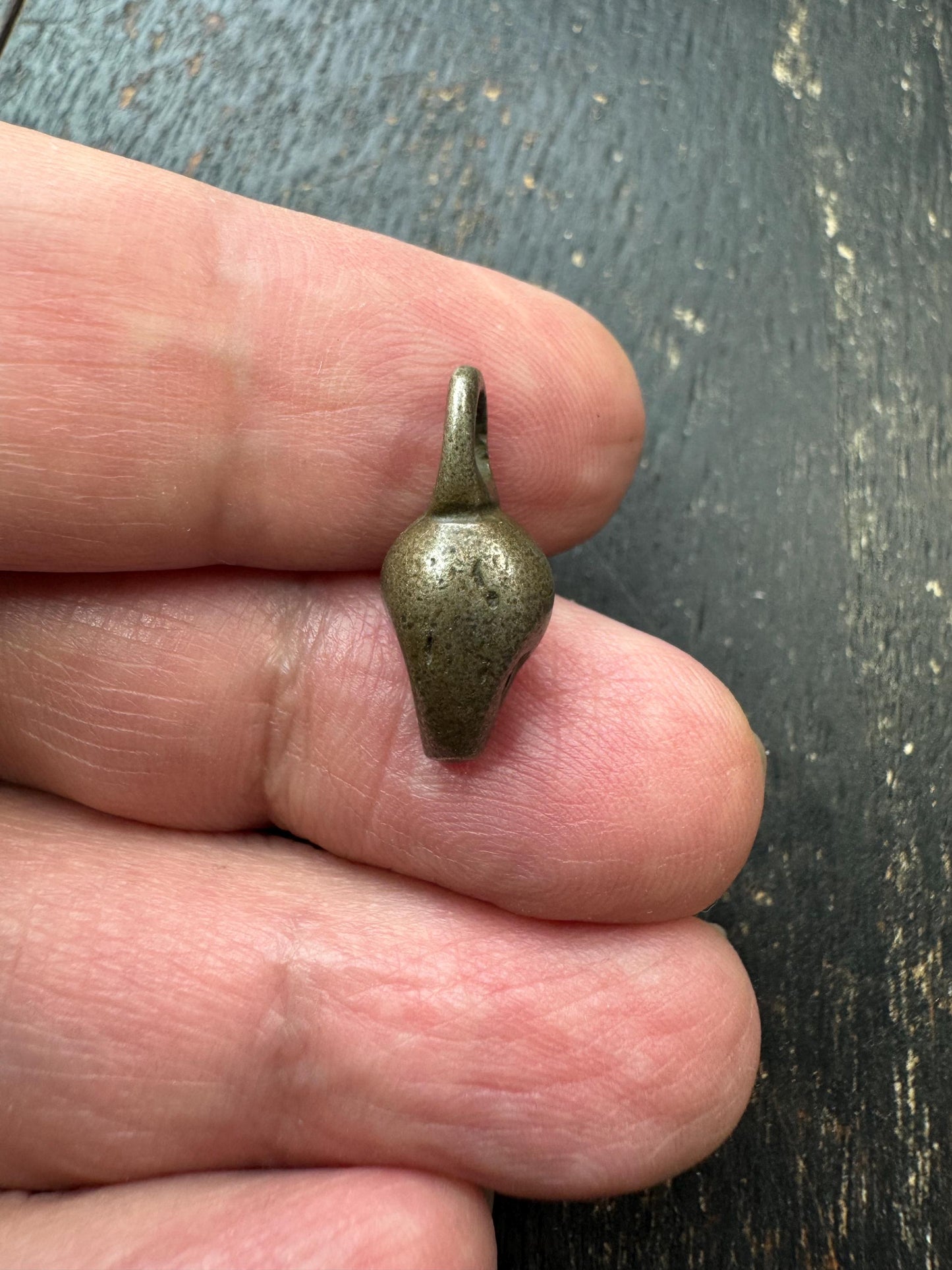 Vintage Brass Chitipati Skull Pendant – Tibetan Style Charnel Ground Spirit Amulet, Small Brass Tribal Talisman Charm