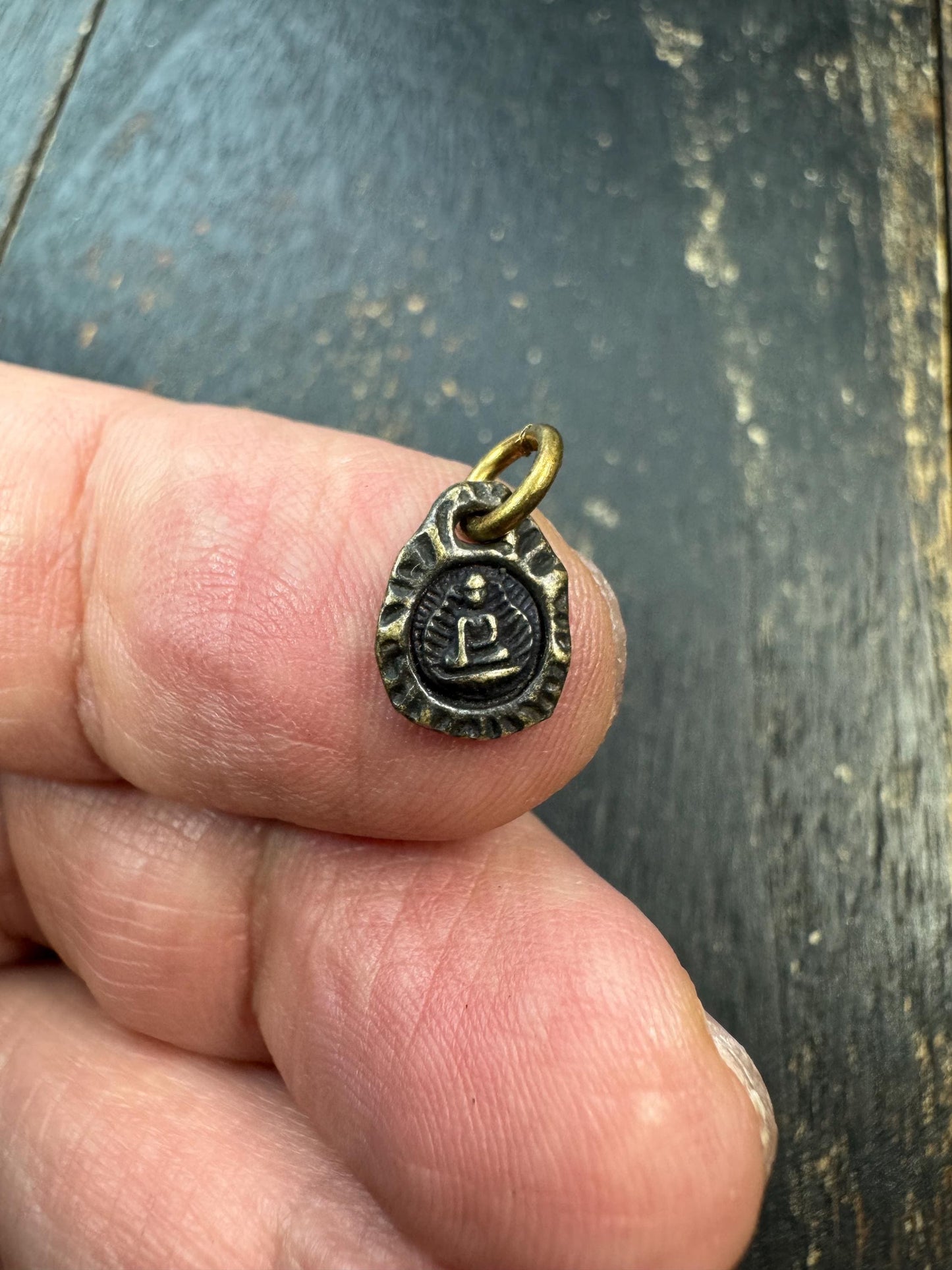 Mini Buddha Brass Pendant | Tiny Tibetan Buddhist Amulet Charm | Buddha & Tibetan Symbol Pendant | Small Mala Charm