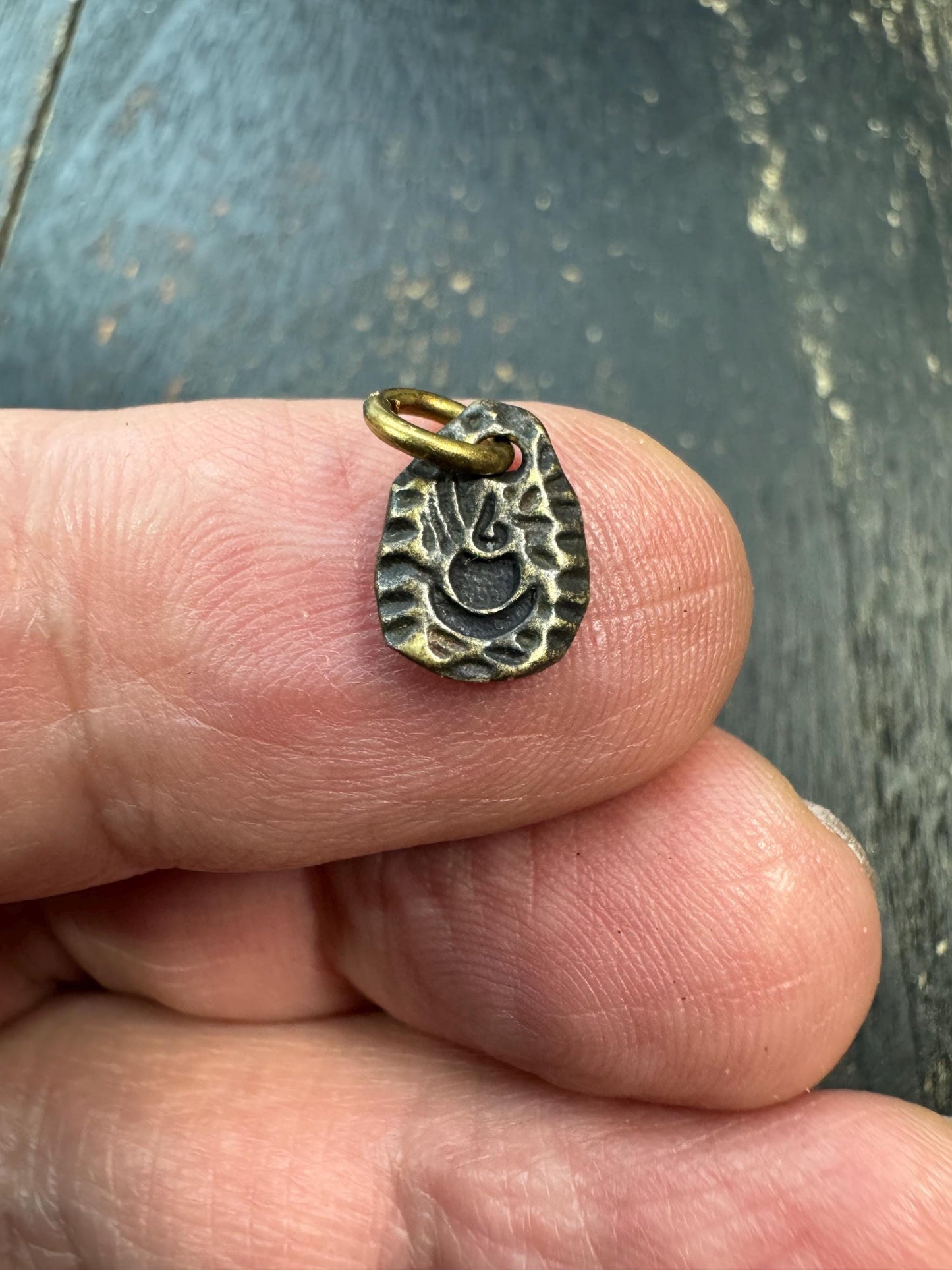 Mini Buddha Brass Pendant | Tiny Tibetan Buddhist Amulet Charm | Buddha & Tibetan Symbol Pendant | Small Mala Charm