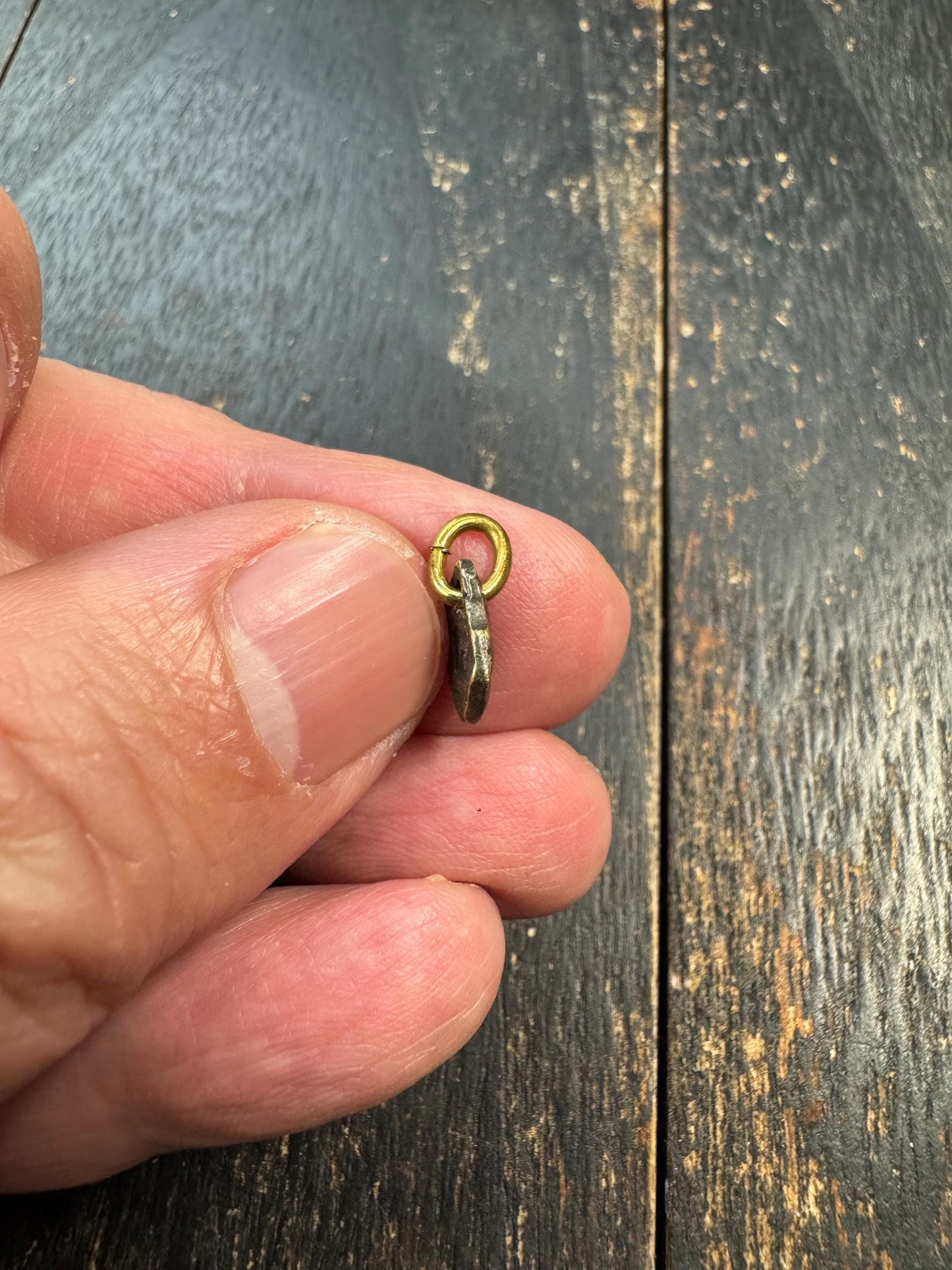 Mini Tibetan Amulet Charm – Vintage Style Himalayan Brass Protective Talisman Pendant, Small Buddhist Symbol Pendant