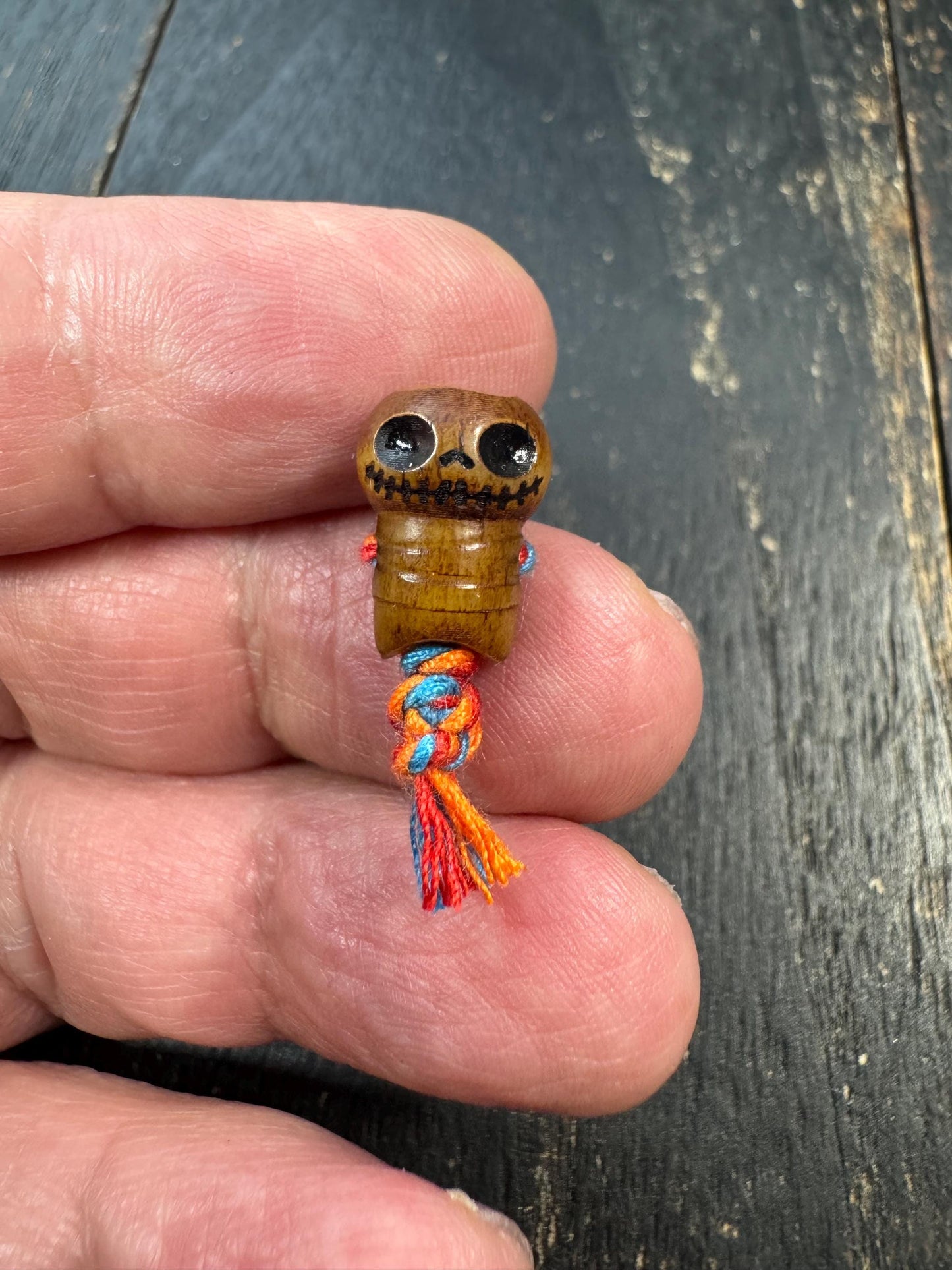 Hand Carved Yak Bone Skull Guru Bead | Tibetan Chitipati Style Mala Bead | Kapala Skeleton Bead | Buddhist Prayer Mala Guru Bead