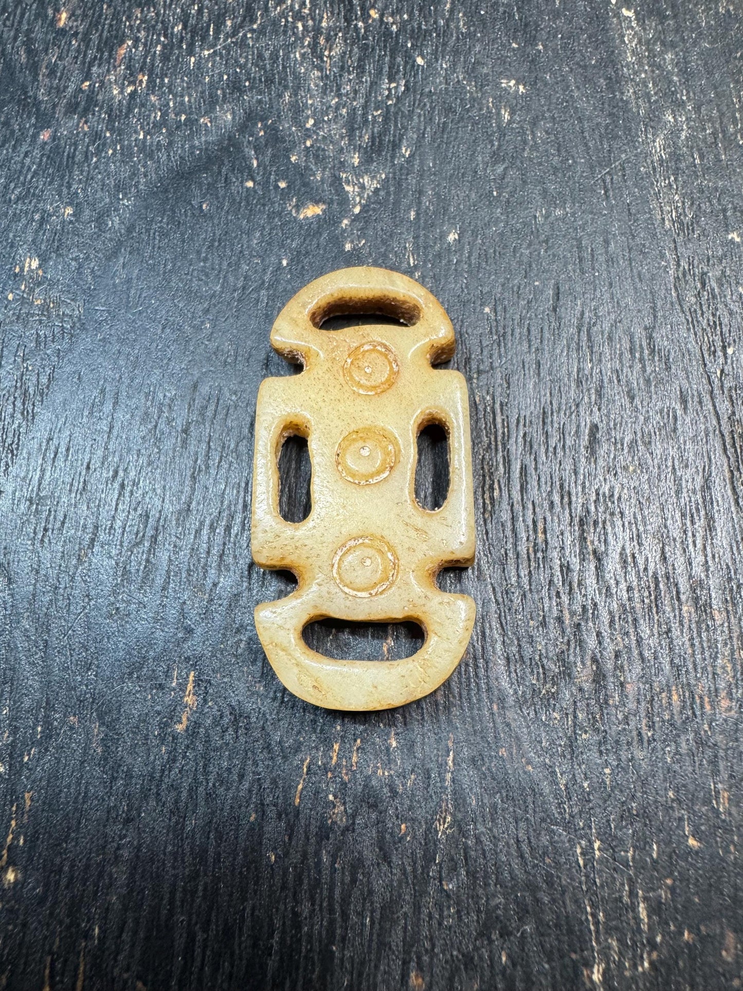 Hand Carved Yak Bone Amulet Pendant – Tibetan Inspired Tribal Talisman – Himalayan Spiritual Protection Charm – Rustic Bone Jewelry