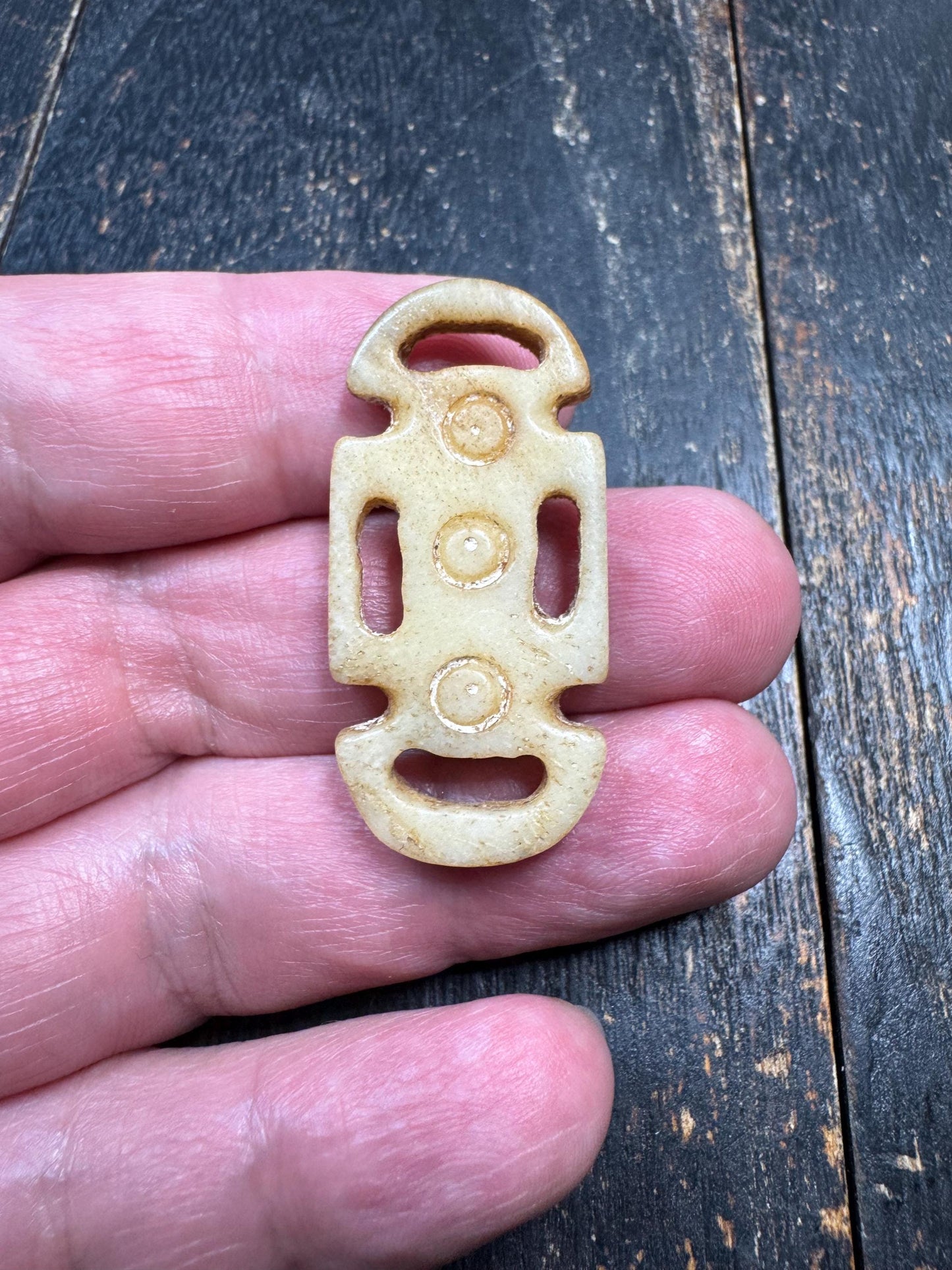 Hand Carved Yak Bone Amulet Pendant – Tibetan Inspired Tribal Talisman – Himalayan Spiritual Protection Charm – Rustic Bone Jewelry