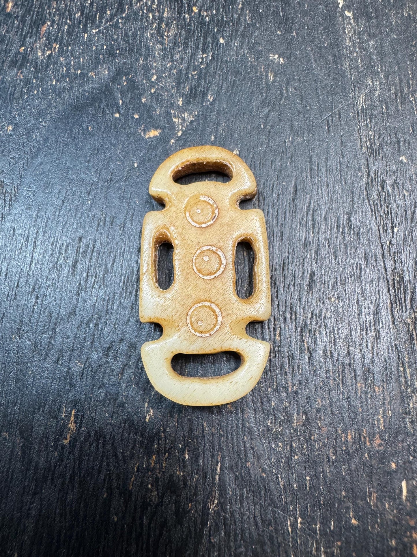 Hand Carved Yak Bone Amulet Pendant – Tibetan Inspired Tribal Talisman – Himalayan Spiritual Protection Charm – Rustic Bone Jewelry