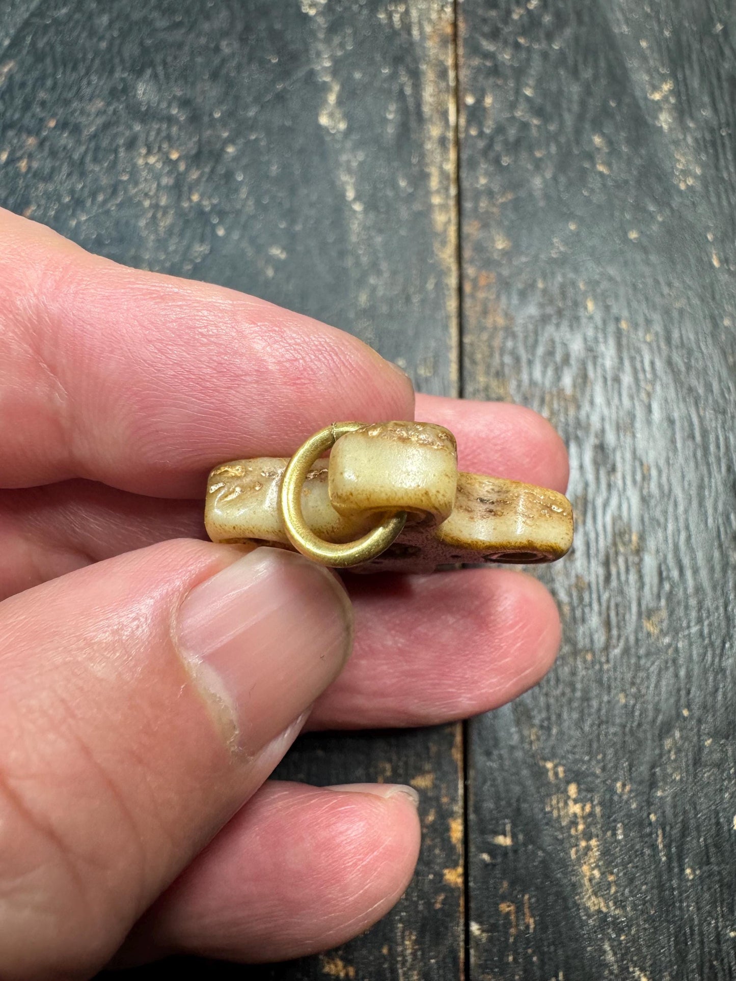 Hand Carved Yak Bone Cross Pendant – Himalayan Tribal Protection Amulet – Rustic Spiritual Talisman – Tibetan Inspired Bone Jewelry
