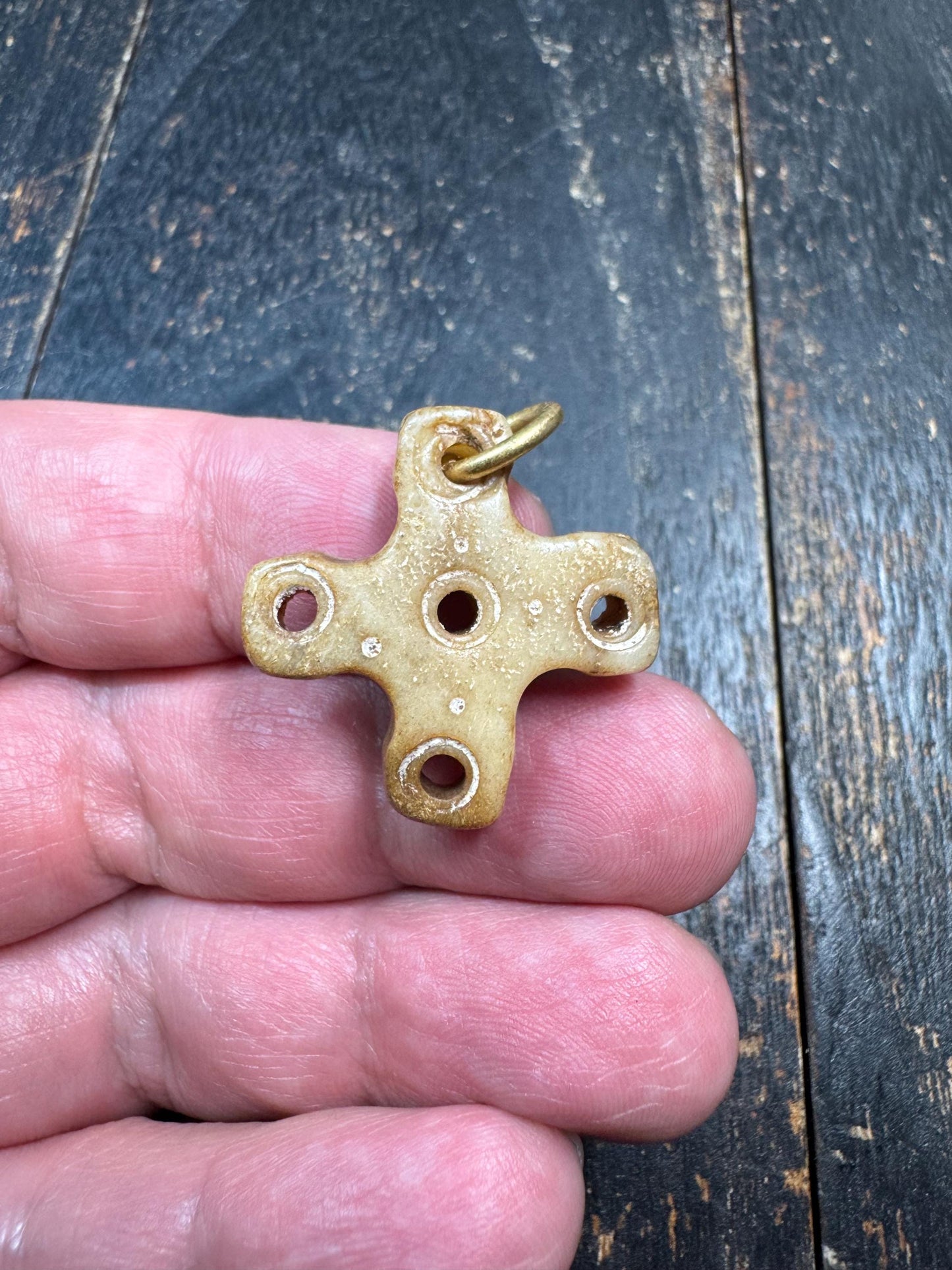 Hand Carved Yak Bone Cross Pendant – Himalayan Tribal Protection Amulet – Rustic Spiritual Talisman – Tibetan Inspired Bone Jewelry