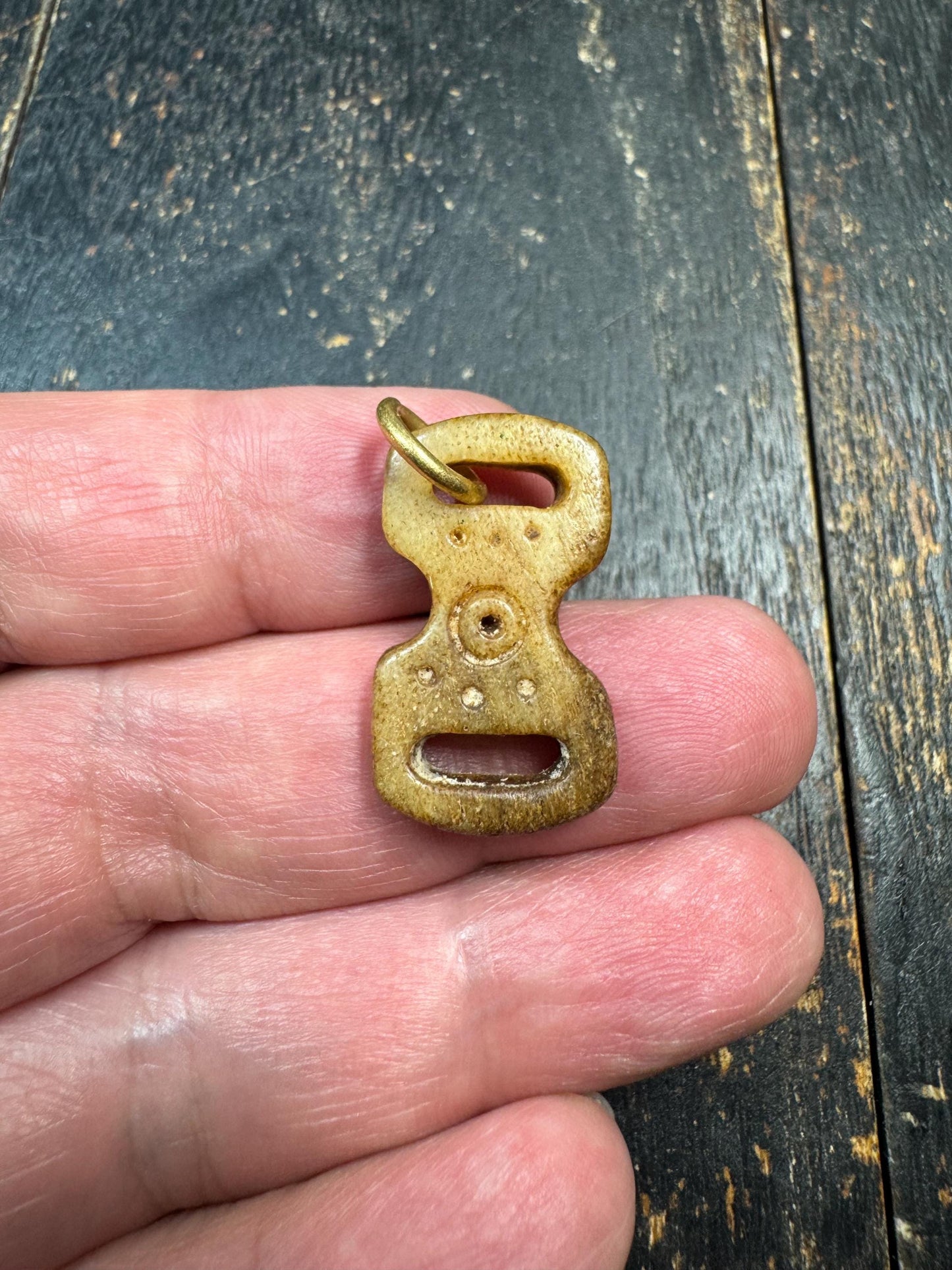 Hand Carved Yak Bone Amulet Pendant – Himalayan Tribal Talisman – Tibetan Inspired Protective Charm – Rustic Bone Jewelry