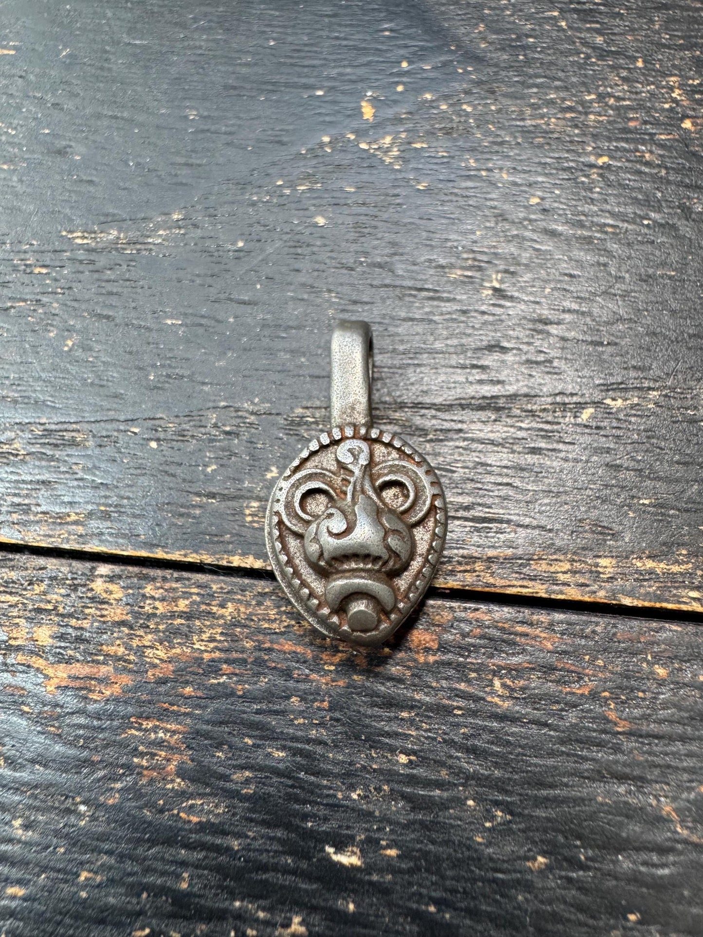 Tibetan Thokcha Iron Treasure Vase Pendant | Ashtamangala Symbol Clip | Buddhist Auspicious Amulet | Vintage Style Sky Iron Charm