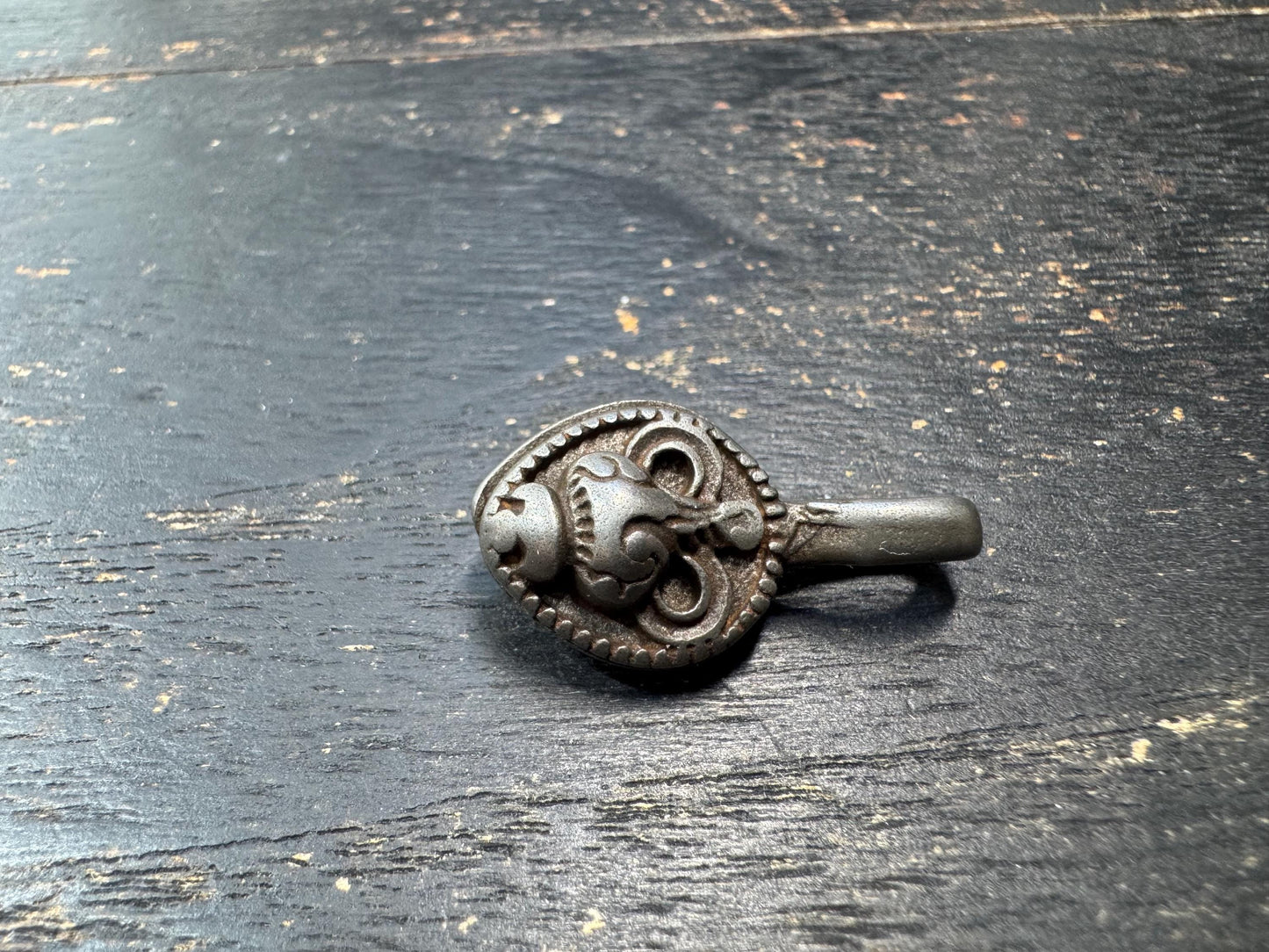Tibetan Thokcha Iron Treasure Vase Pendant | Ashtamangala Symbol Clip | Buddhist Auspicious Amulet | Vintage Style Sky Iron Charm