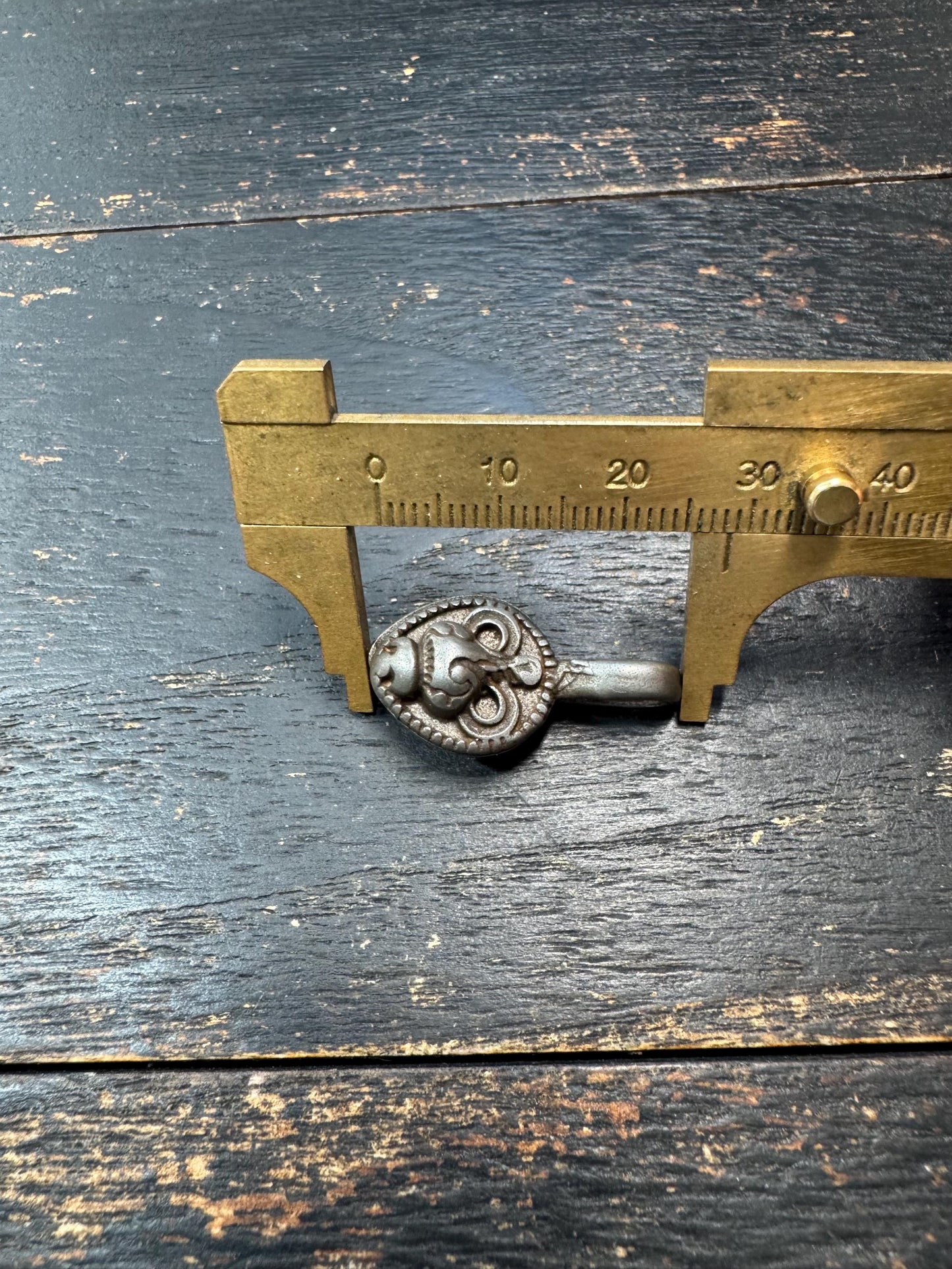 Tibetan Thokcha Iron Treasure Vase Pendant | Ashtamangala Symbol Clip | Buddhist Auspicious Amulet | Vintage Style Sky Iron Charm