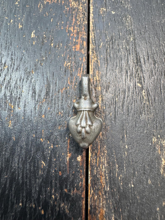 Tibetan Thokcha Iron Treasure Vase Pendant | Ashtamangala Symbol | Sky Iron Buddhist Amulet | Vintage Himalayan Charm