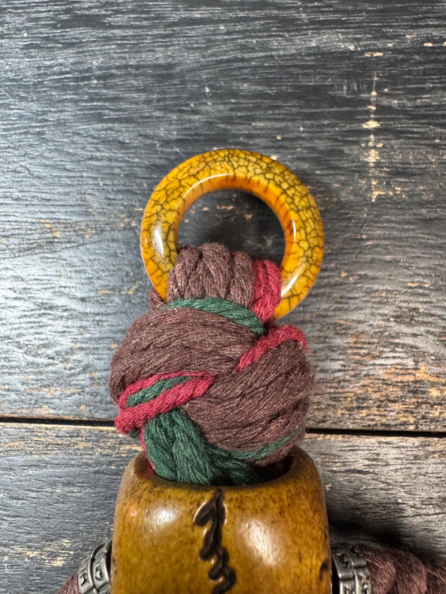 Tibetan Chitipati Skull Yak Bone Pendant – Hand Carved Buddhist Protector Amulet, Himalayan Ritual Ornament with Braided Cord