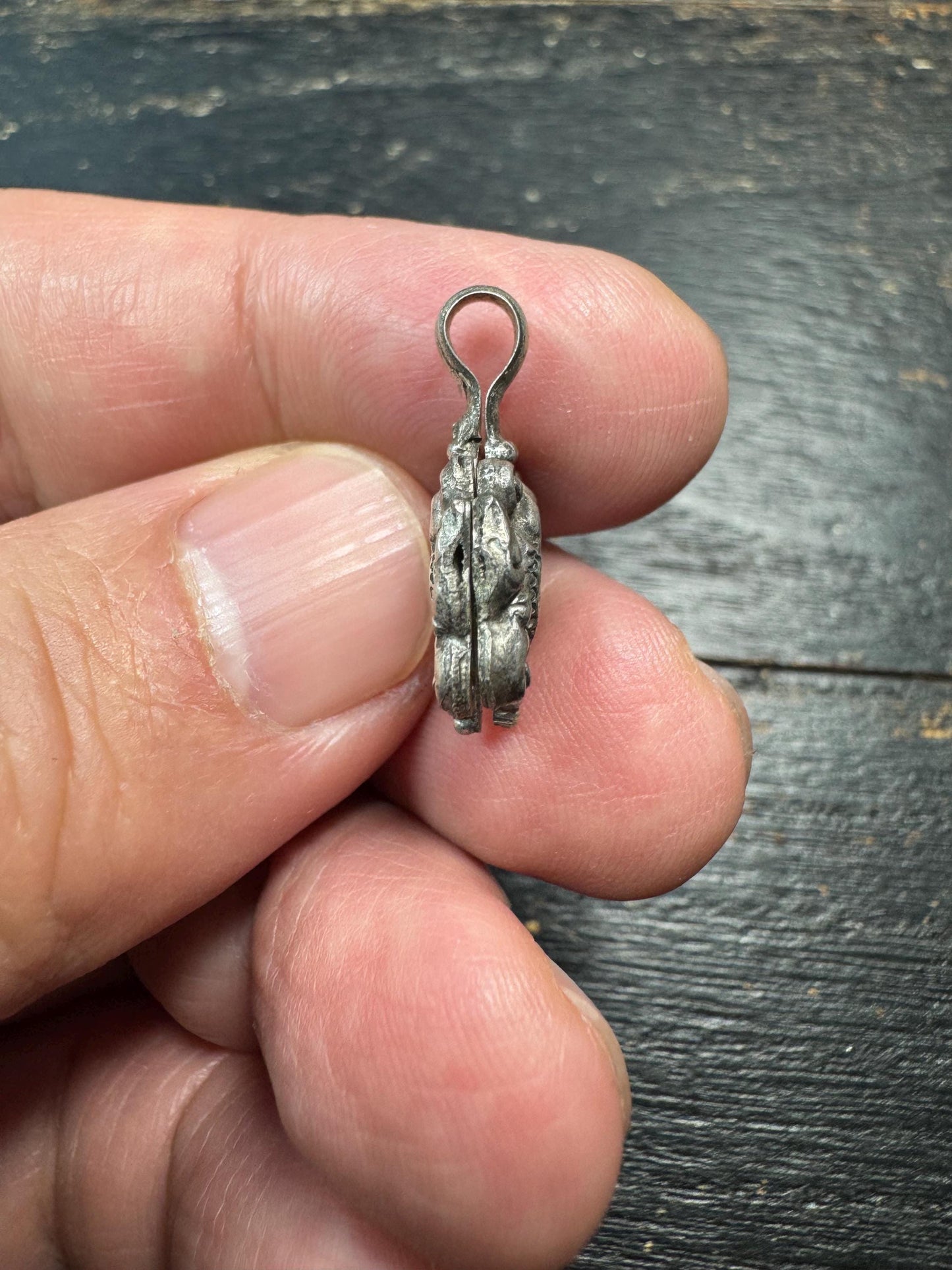 Sterling Silver Double Fish Mala Counter Clip, Tibetan Ashtamangala Prayer Beads Accessory, 925 Silver Buddhist Amulet