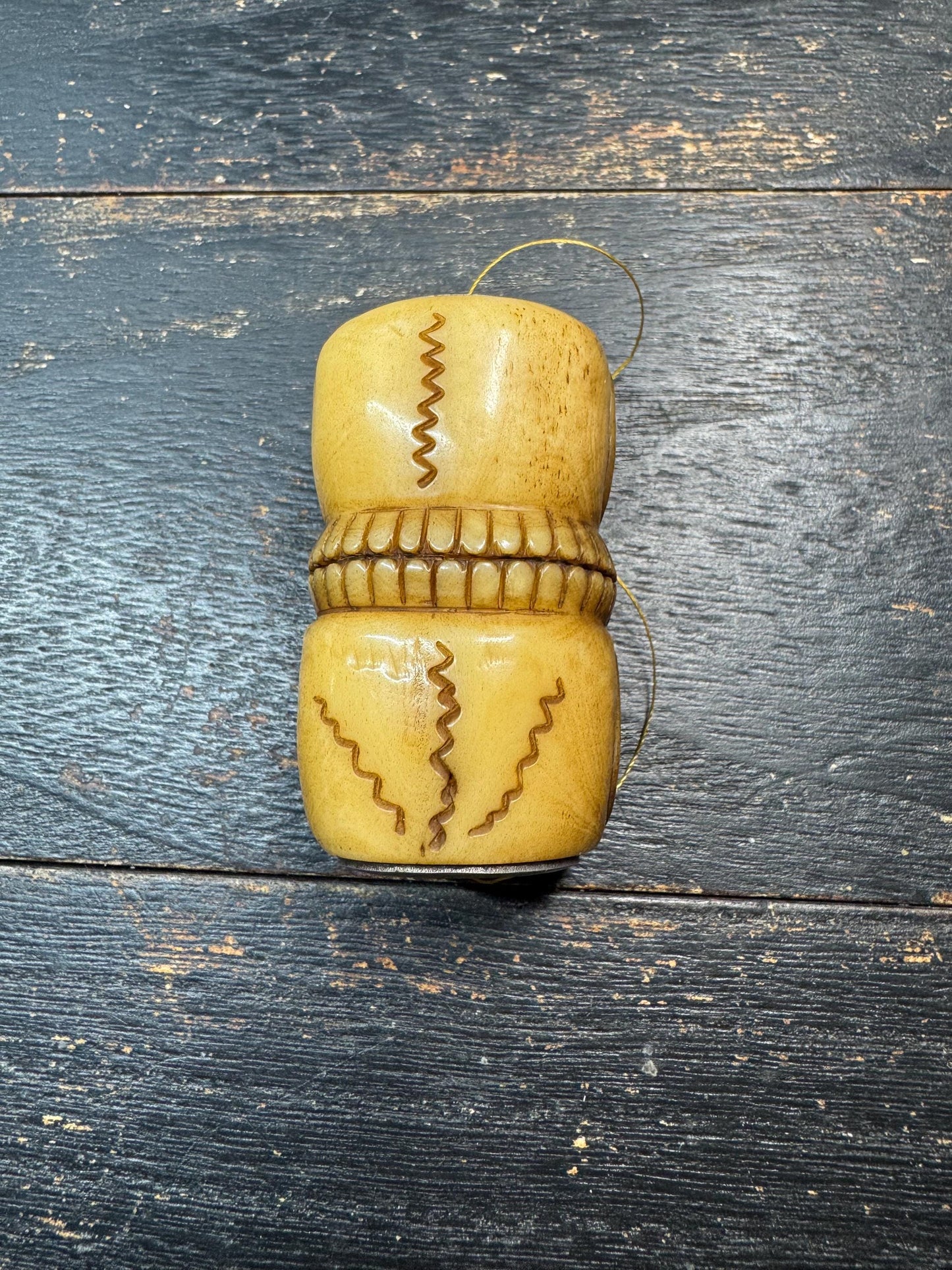 Large Hand Carved Yak Bone Skull Guru Bead, 60mm Tibetan Kapala Mala Center Bead, Buddhist Prayer Beads Pendant